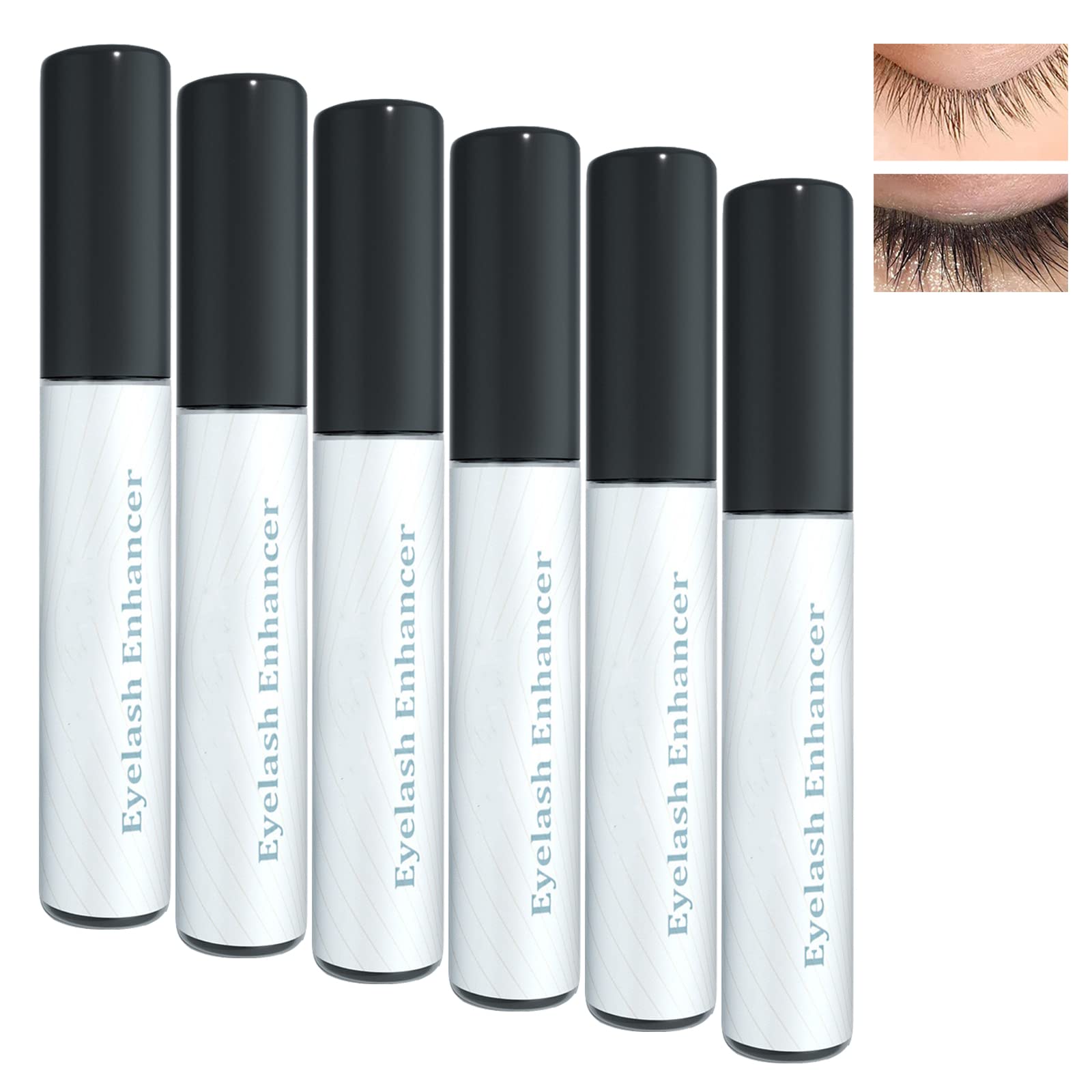 Lashiology Eyelash Growth Serum - 6 Pack, Natural Lash & Brow Enhancer for Longer, Thicker Lashes - Perfect for Daily Use & Special Occasions