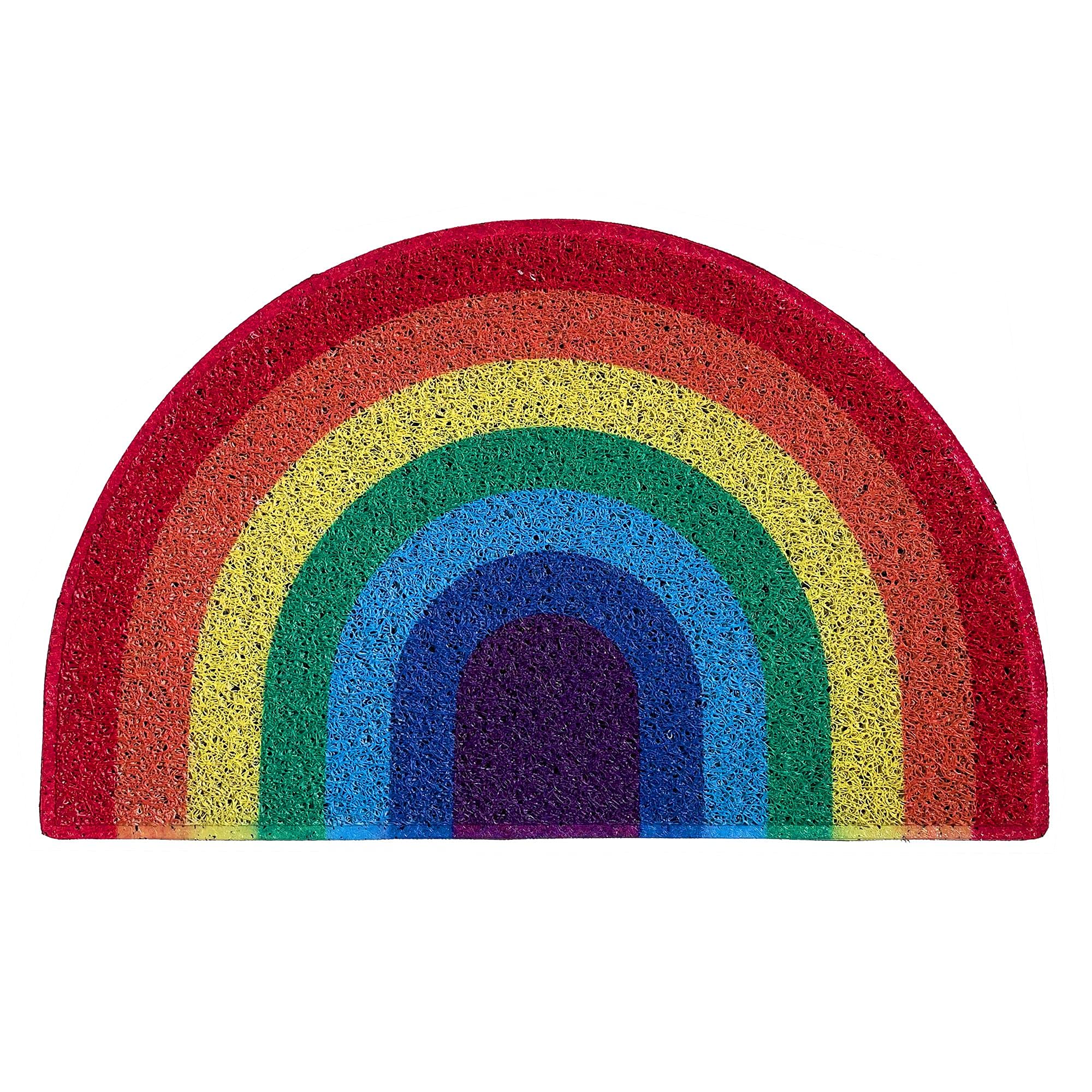 Nicoman Rainbow Doormat - Non-Slip Dirt Trapping Doormat for Front Door, Housewarming Gift, 27.5
