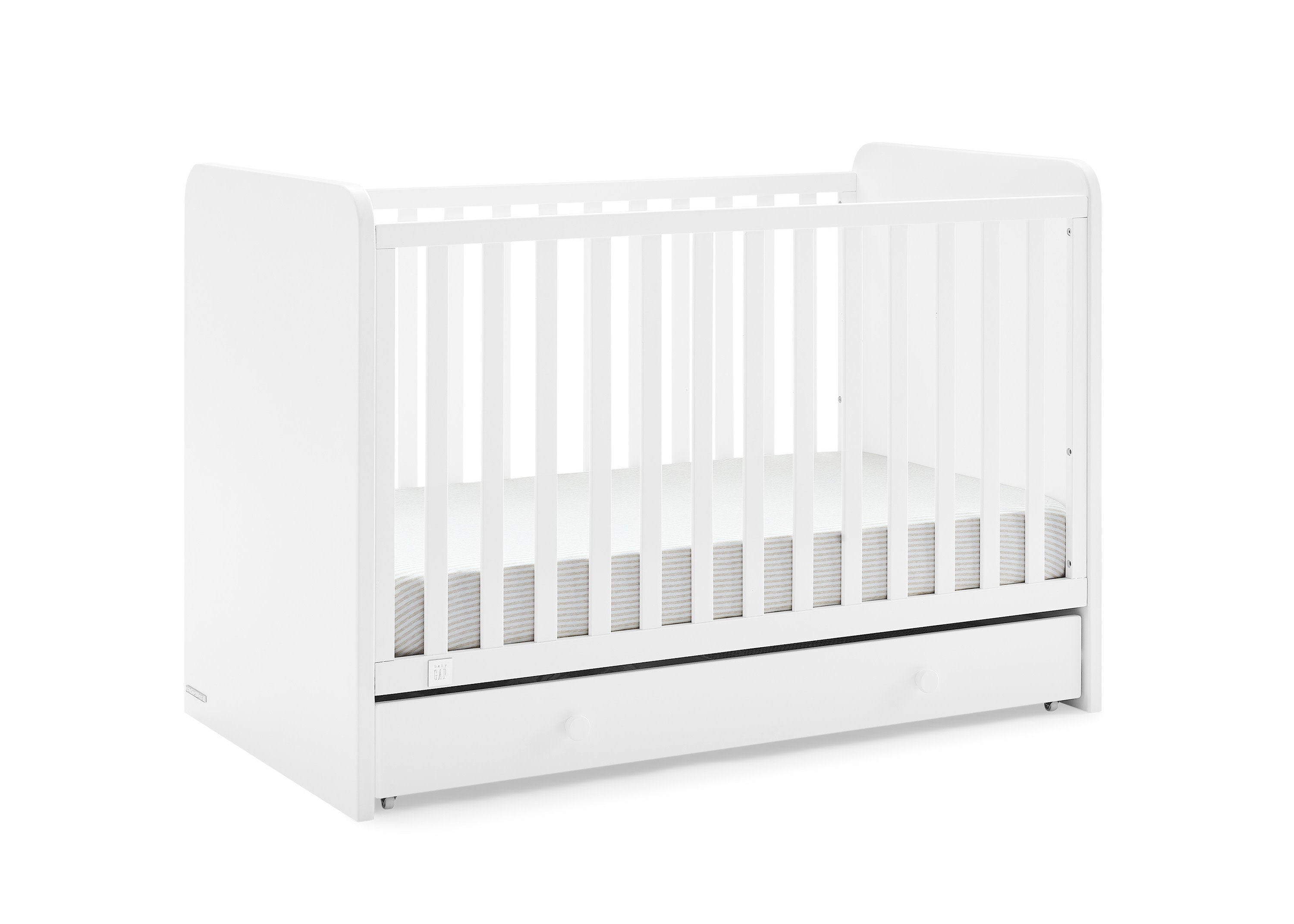 BabyGap Graham 4-in-1 Convertible Crib with Storage Drawer - Nursery Furniture for Newborns to Toddlers - Perfect for Small Spaces & Modern Nurseries