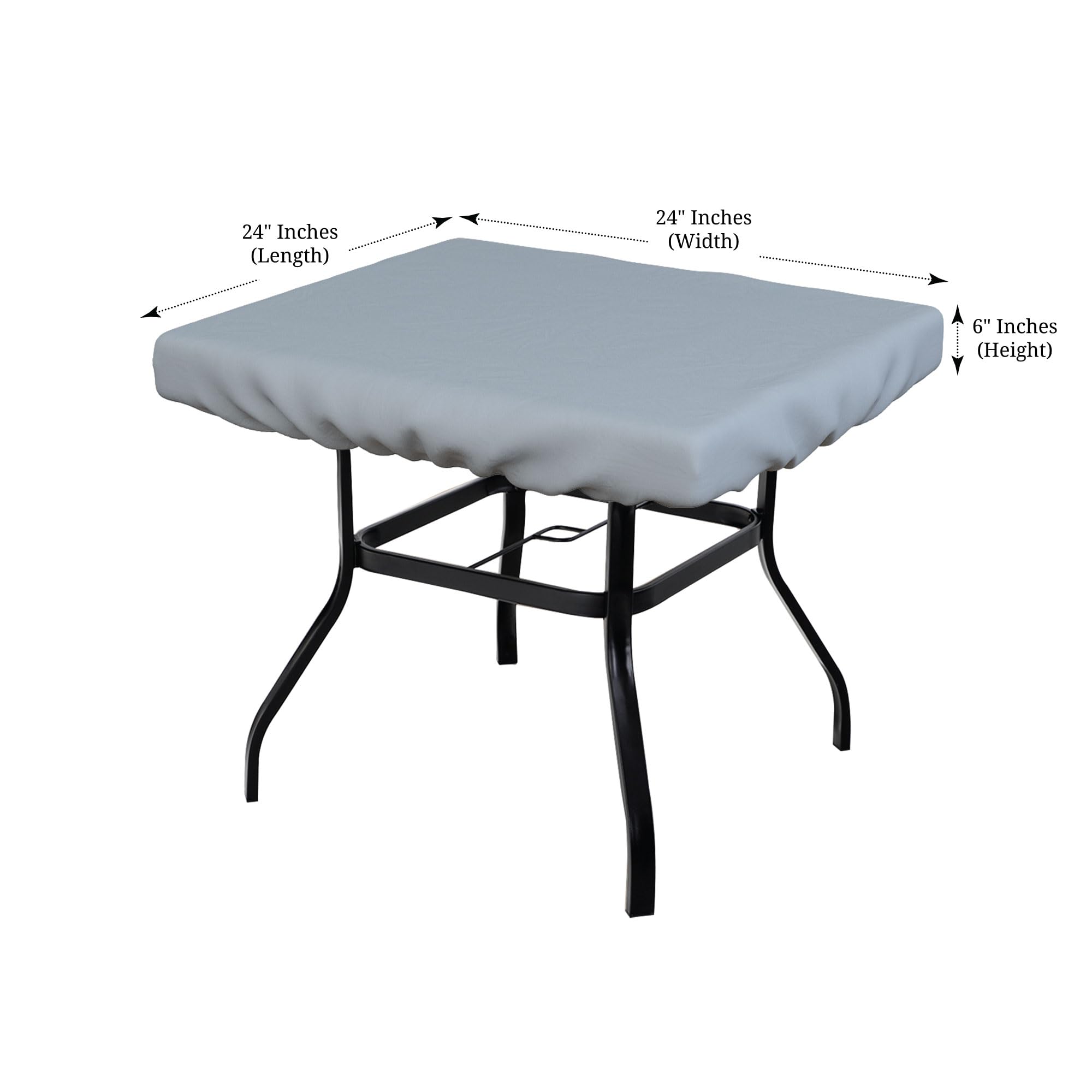 Heavy Duty 18 Oz Waterproof UV & Weather Resistant Square Table Cover - Outdoor Patio Furniture & Coffee Table Protector (24