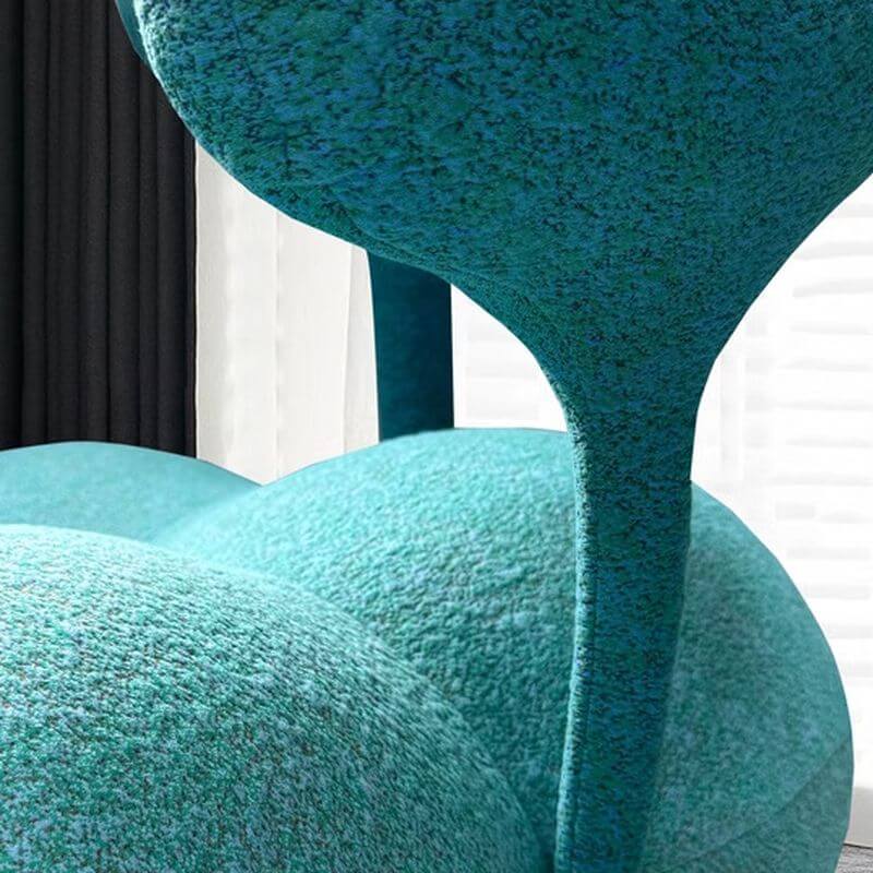 Stylish Solid Color Armchair with Fixed Back & Multicolor Upholstery - Button Tufted Design, 4 Sturdy Legs - Perfect for Living Room, Office or Reading Nook