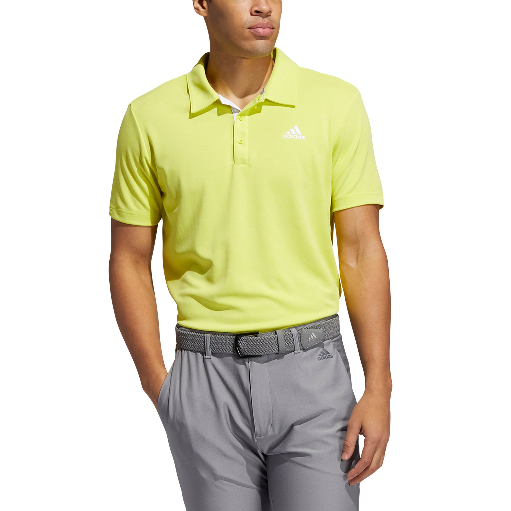 Adidas Advantage Novelty Heathered Men's Golf Polo Shirt - Moisture-Wicking & UV Protection for Golf, Tennis & Casual Wear