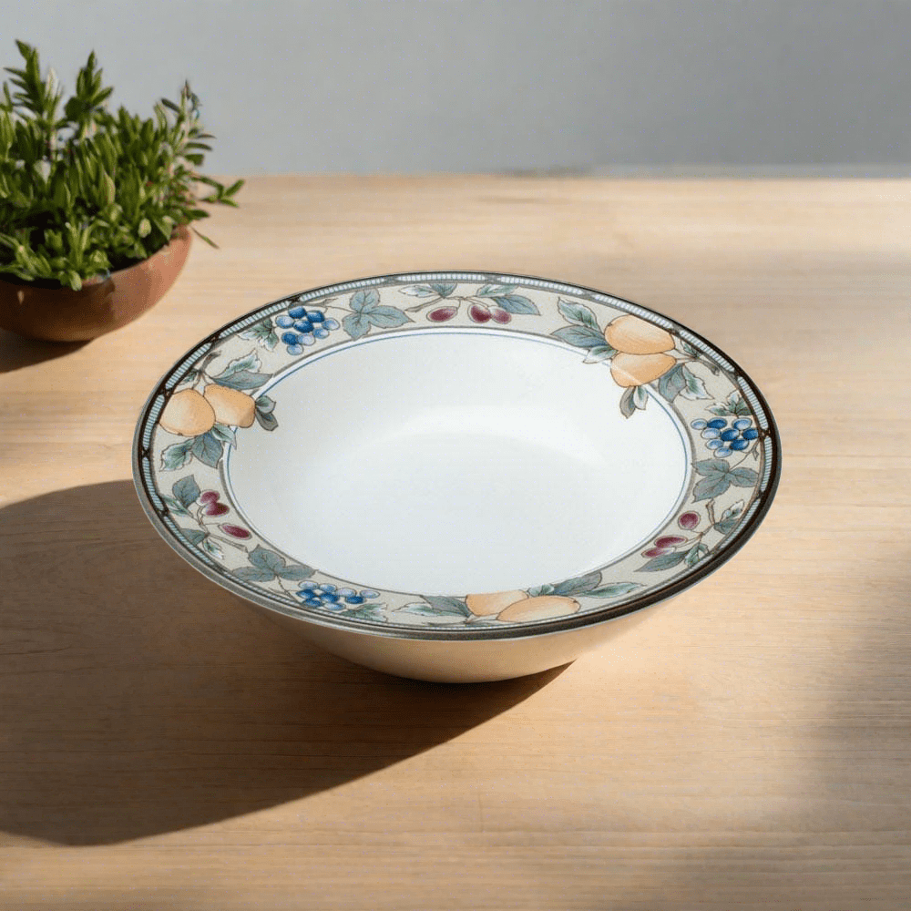 Garden Harvest® Rim Soup Bowl - 12oz Ceramic Soup Bowl Set of 4, Microwave & Dishwasher Safe - Perfect for Home Dining, Restaurant Use, and Gift Giving