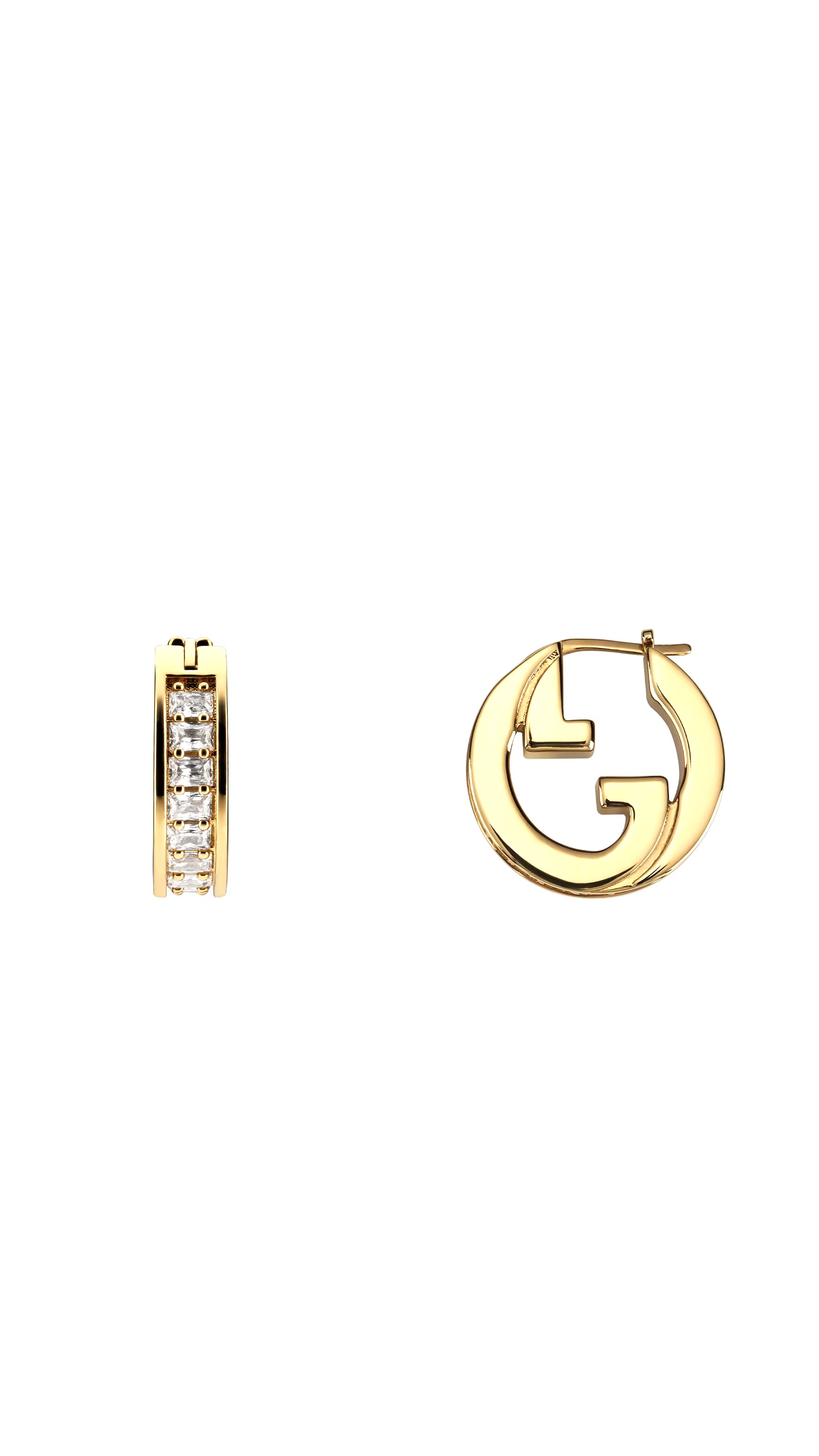 Gg Blondie Crystal Mini Earrings in Gold - Elegant Dainty Jewelry for Women, Perfect for Parties, Weddings & Everyday Wear