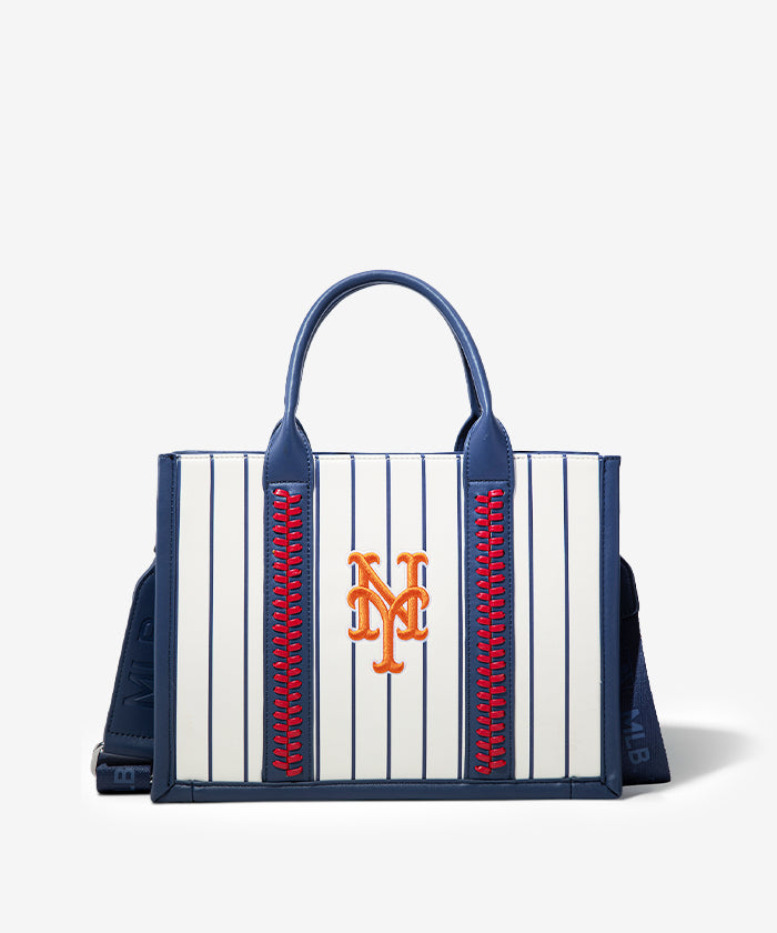 MLB New York Mets Official Licensed Baseball Tote Bag - Durable Stitched Design for Game Day, Beach & Shopping