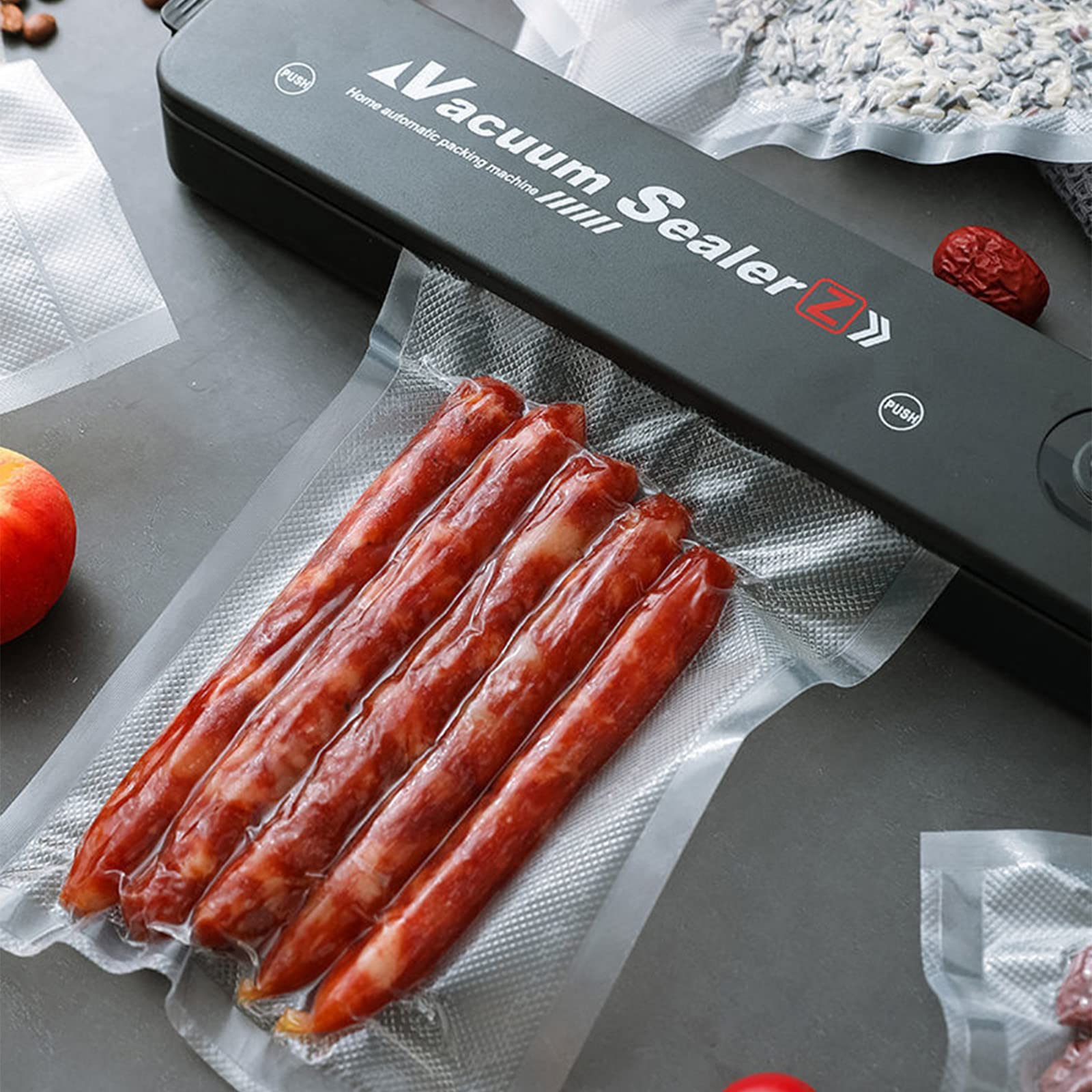 Xirlzhed Automatic Vacuum Sealer Machine for Food Preservation | Air Tight Sealing System | Perfect for Sous Vide Cooking, Meal Prep & Long-Term Food Storage | Compact Kitchen Appliance for Freshness & Space Saving