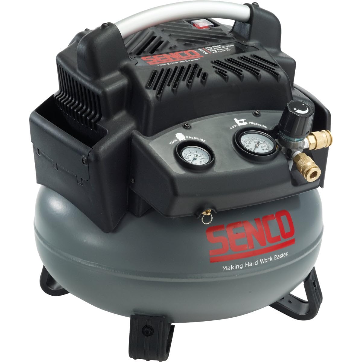 1.5HP 6 Gallon Air Compressor - PC1280 Portable Electric Air Pump for Home, Garage & DIY Projects - Ideal for Inflating Tires, Powering Tools & Airbrushing