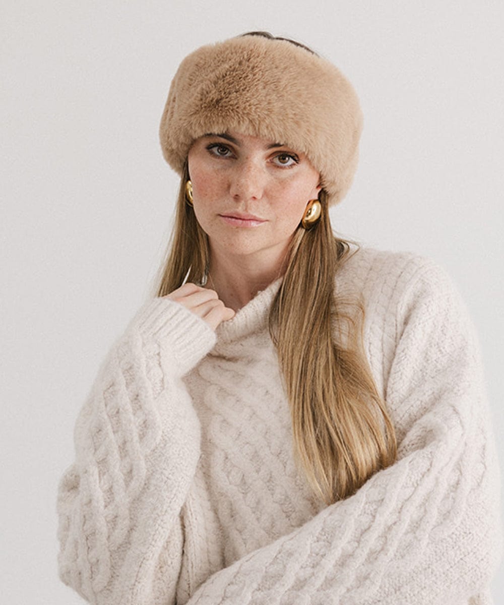 Margot Faux Fur Headband for Women - Soft Winter Head Wrap, Fashionable Hair Accessory for Cold Weather, Outdoor Activities and Stylish Outfits