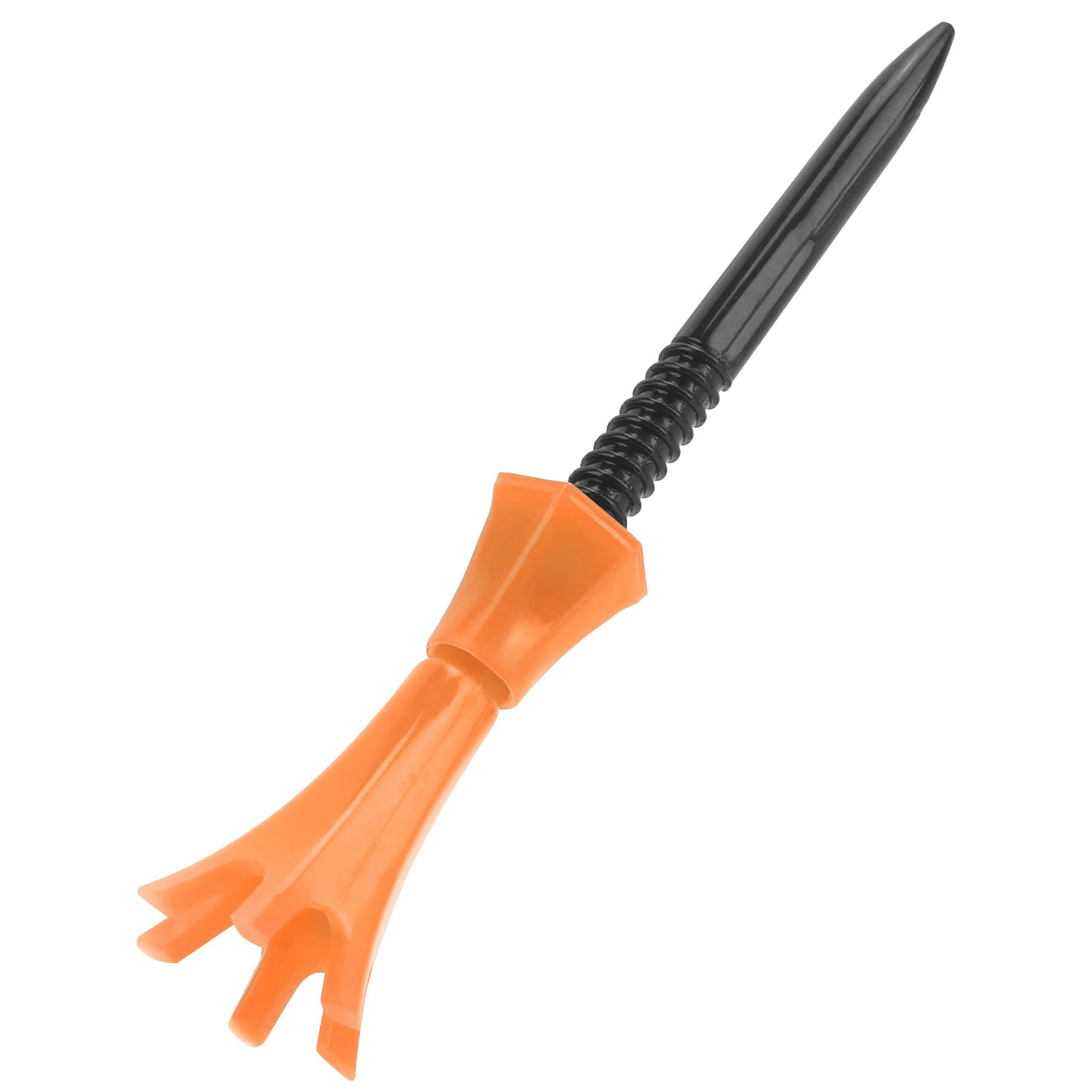 Premium Golf Tees with Portable Lightweight Golf Ball Holder - Durable & Stable for Lawn, Backyard & Outdoor Use - Bright Orange - Perfect for Driving Range, Practice & Backyard Golf Games