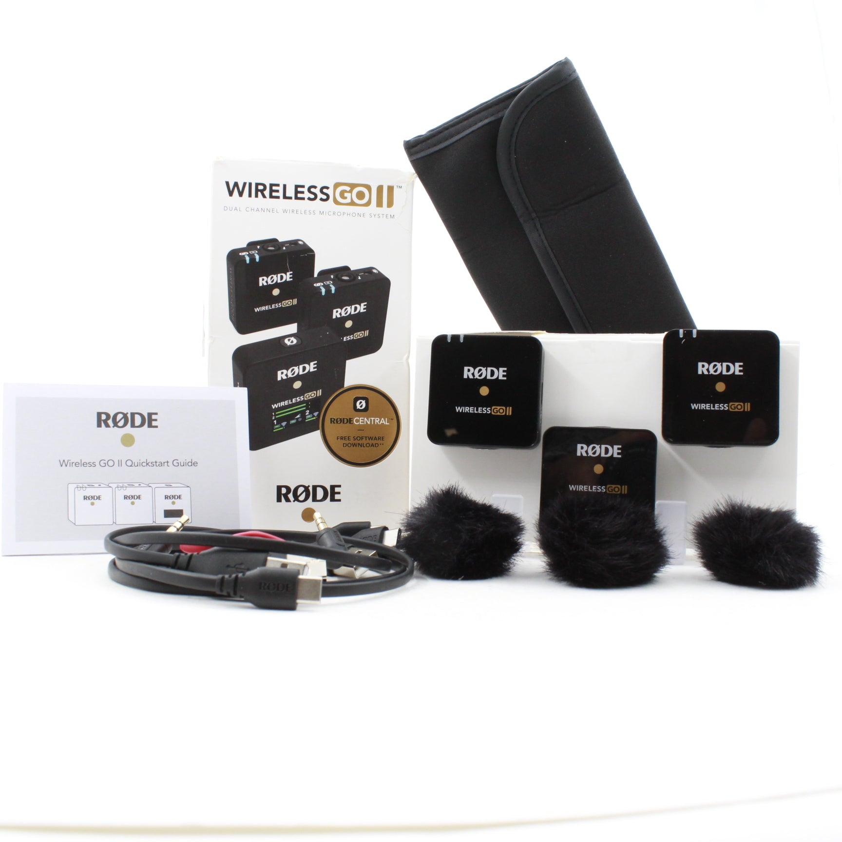 RODE Wireless GO II Compact Digital Wireless Microphone System for 2 Persons with Built-in Recorder - Perfect for Vlogging, Interviews, YouTube & Live Streaming