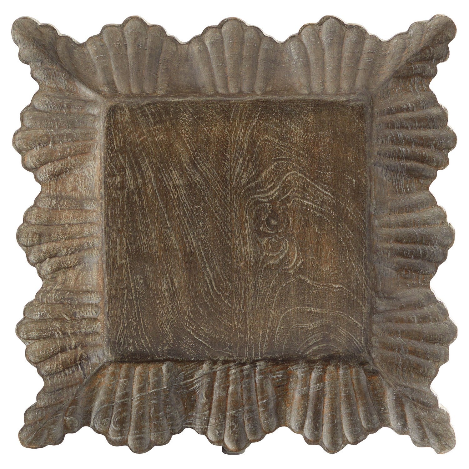 Cyan Design 11535 Lorenza Decorative Tray - Small Brown Wooden Serving Tray for Coffee Table, Vanity, or Home Decor
