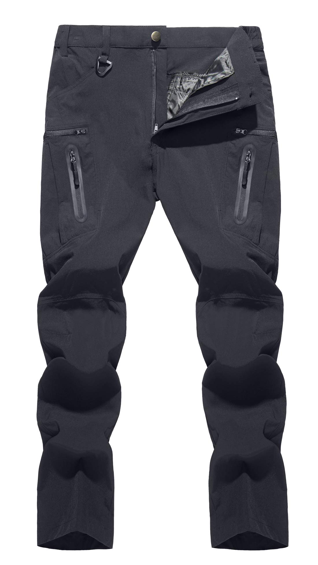 TACVASEN Men's Lightweight Hiking Tactical Pants - Waterproof Quick Dry Cargo Work Pants with 8 Pockets for Outdoor, Camping & Rainy Weather Activities