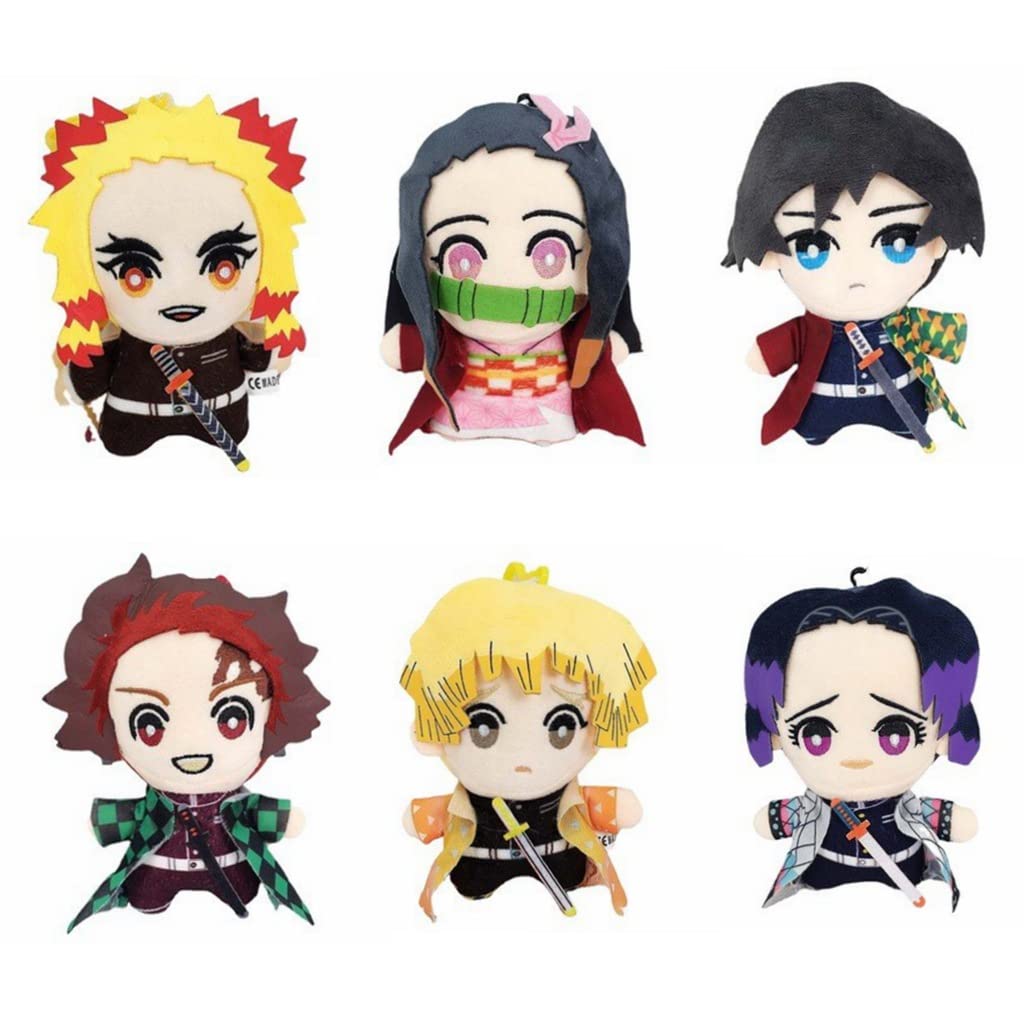 Demon Slayer Plush Toys - Kamado Tanjirou & Nezuko Stuffed Dolls | Soft Anime Character Plushies for Kids & Collectors | Perfect Gift for Boys & Girls | Cute Home Decor & Cuddle Companion | Great for Bedroom Decor, Birthday Presents & Anime Fan Collections