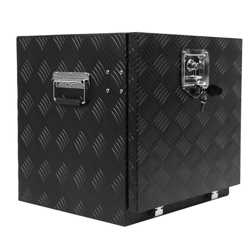 GARVEE 18 Inch Aluminum Diamond Plate Pickup Truck Tool Box - Heavy Duty & Weatherproof Storage for Tools, Equipment & Work Gear - Perfect for Construction, Farming & Off-Road Adventures