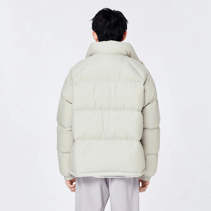 Men's Waterproof Down Jacket Winter Warm Lightweight Comfortable Stand Collar Thick Puffer Coat - Perfect for Outdoor Activities, Skiing, and Cold Weather