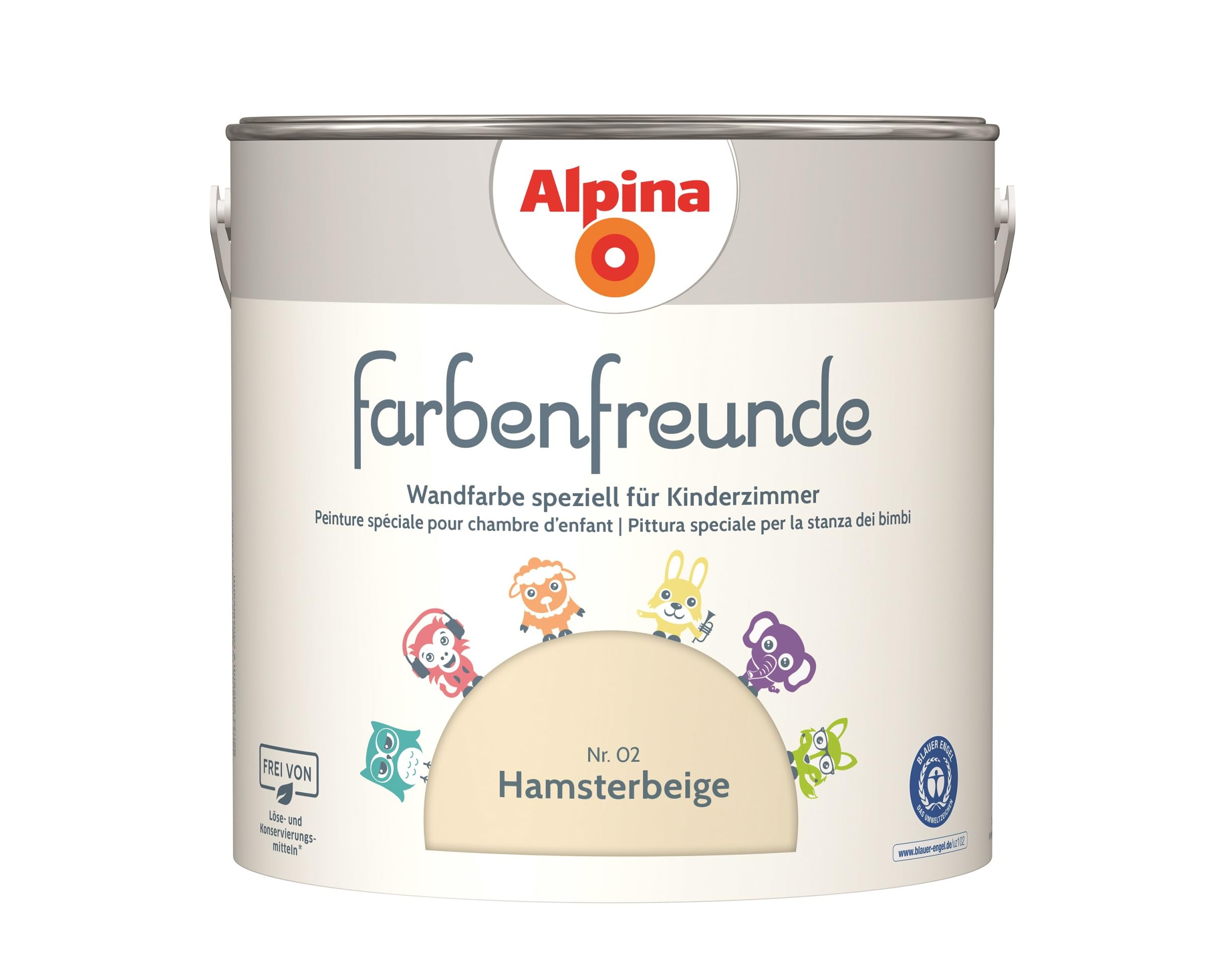 Farbenfreude Premium Wall Paint - 2.5 Liters Non-Toxic Kids Room Paint for Bedrooms & Playrooms - Safe Washable Matte Finish for Children's Spaces & Nursery Decor