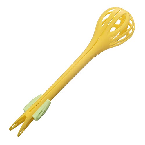 Jiajaja Silicone Food Tongs - Non-Slip Cooking Clamps for BBQ, Salad, Grill - Multifunctional Kitchen Gadgets (Yellow) - Perfect for Outdoor Cooking and Everyday Kitchen Use