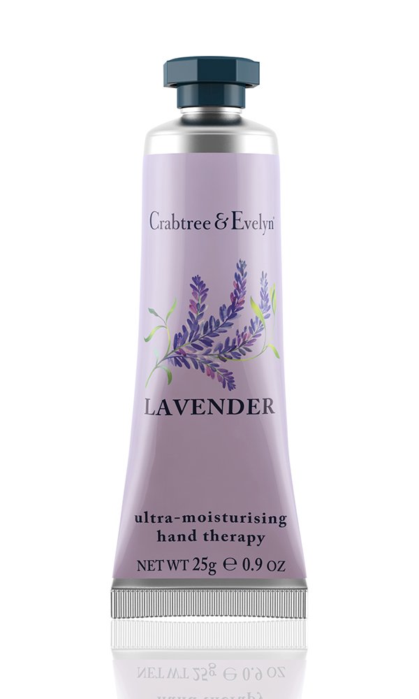 Crabtree & Evelyn Lavender Hand Therapy Cream 25g - Moisturizing Hand Cream for Dry Skin with Natural Lavender Essential Oil - Perfect for Daily Hydration, Gift Sets & Travel Size Skincare