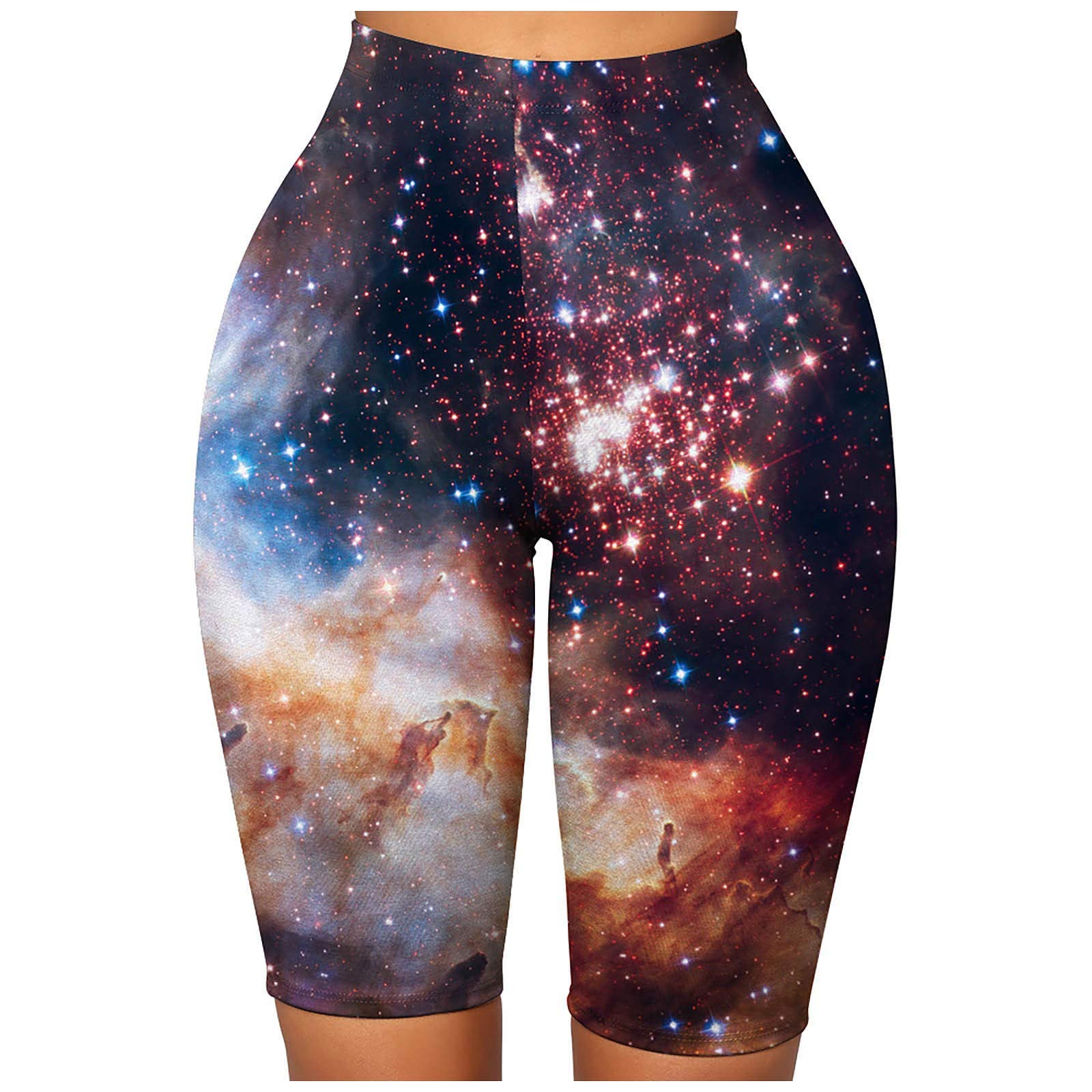 JUNGE 2021 Women's Yoga Shorts - Tie Dye Workout Leggings, Jogger Sweatpants & Running Tights with Printed Design | Perfect for Gym, Yoga, Running & Casual Wear