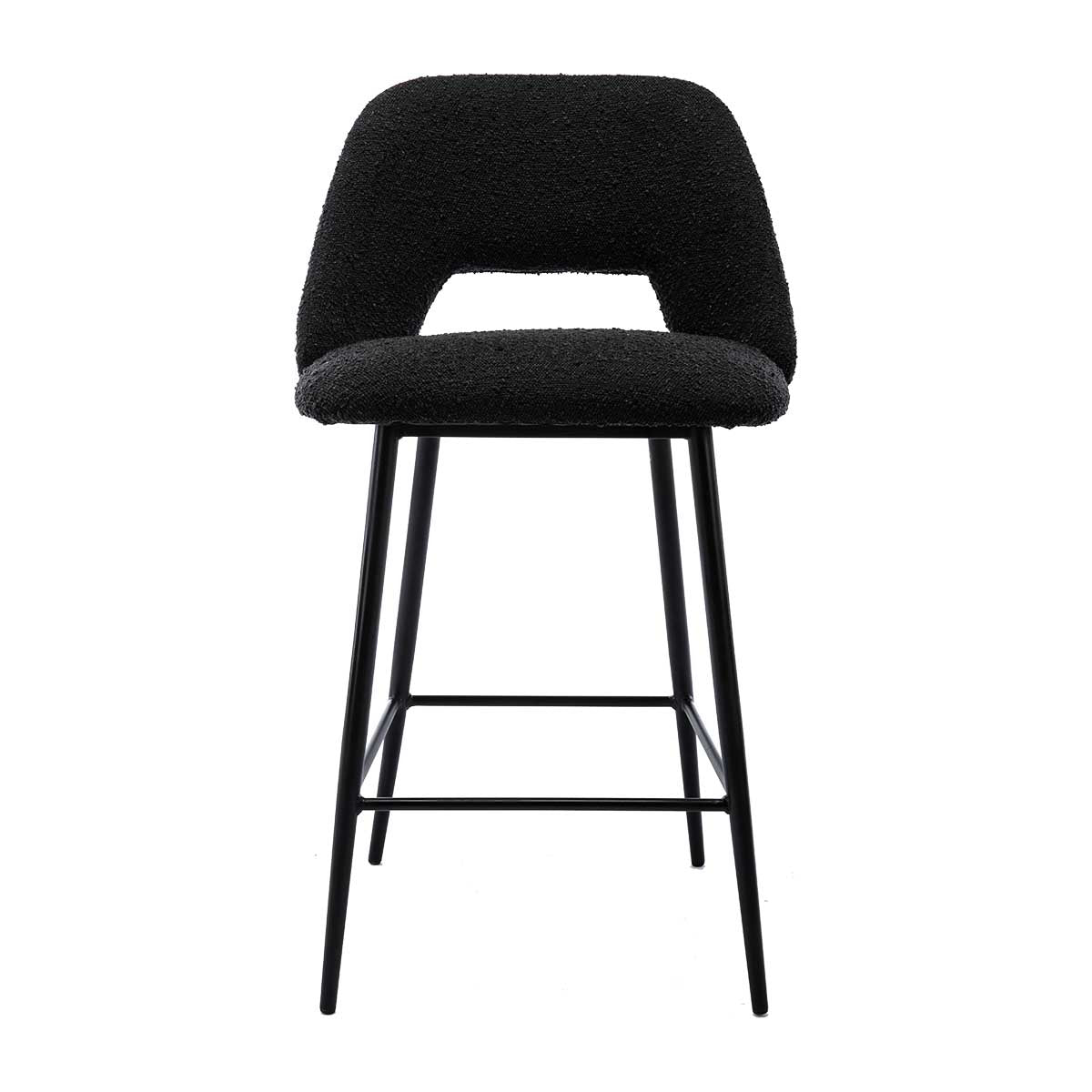 Belmont Boucle Bar Stool - Modern Upholstered Counter Height Stool with Swivel Base for Kitchen Island, Breakfast Nook & Home Bar - Comfortable & Stylish Seating for Dining & Entertaining