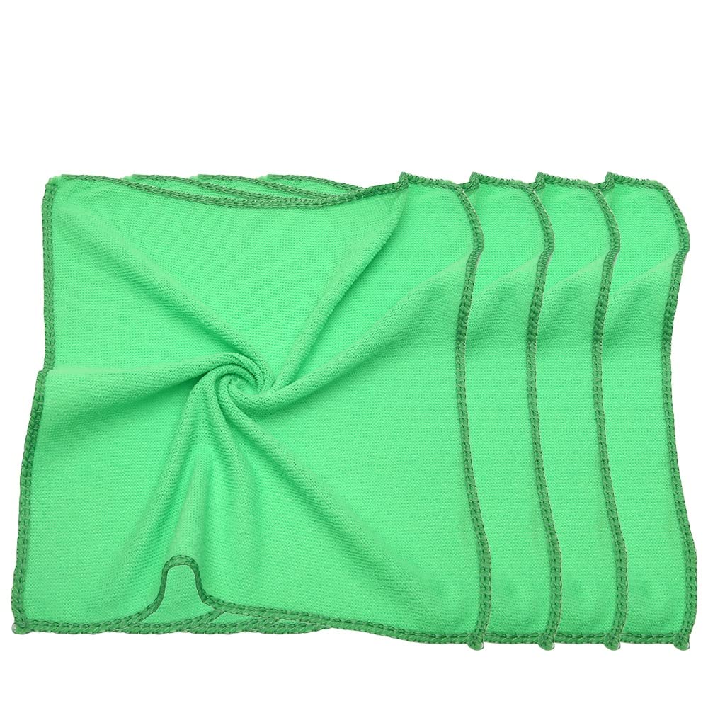 Premium Microfiber Cleaning Cloths 5-Pack - 11.8x11.8in - Lint-Free for Car & Home