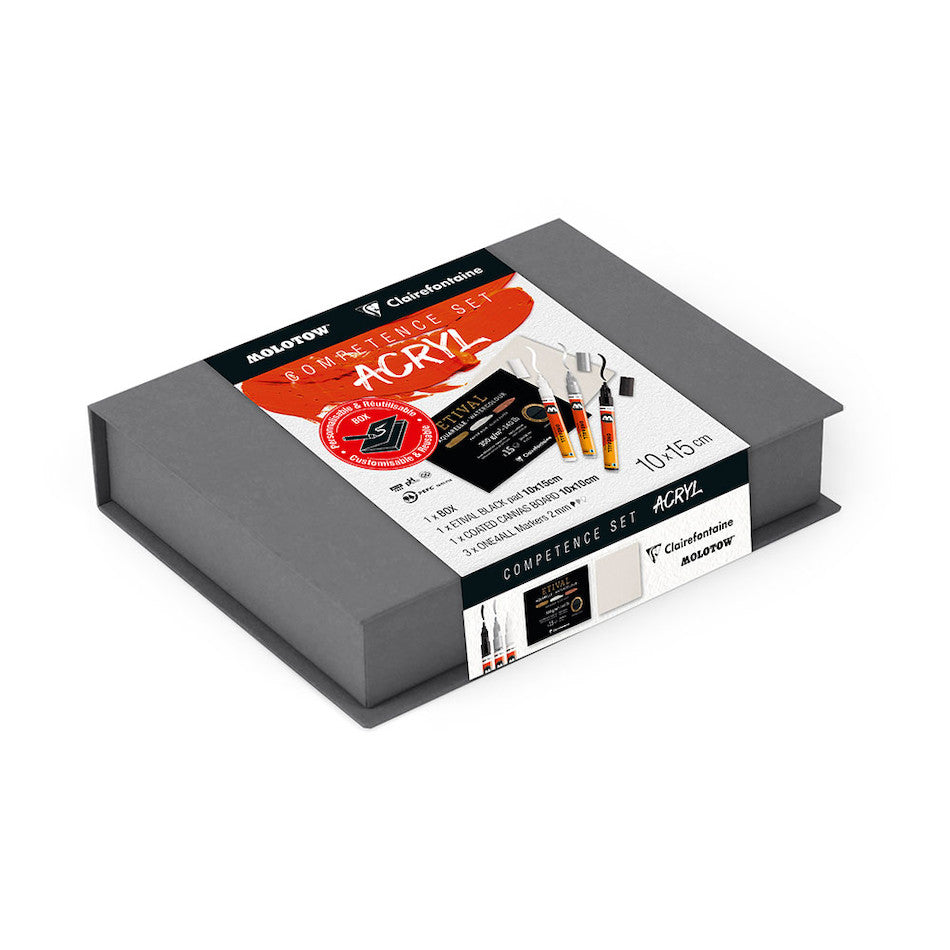 Clairefontaine Competence Box Acrylic A6+ Notebook - Premium French Writing Paper for Journaling, Sketching & Note Taking - Perfect for Artists, Students & Office Use