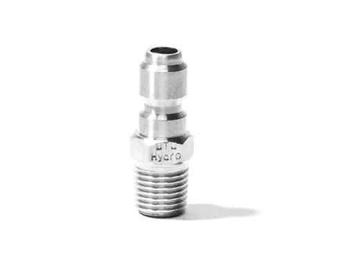 MTM HYDRO 1/4 Inch Quick Connect Male Plug - Heavy Duty Plated Steel Fitting for Hydroponics, Irrigation & Water Systems | Perfect for Garden, Greenhouse & DIY Projects