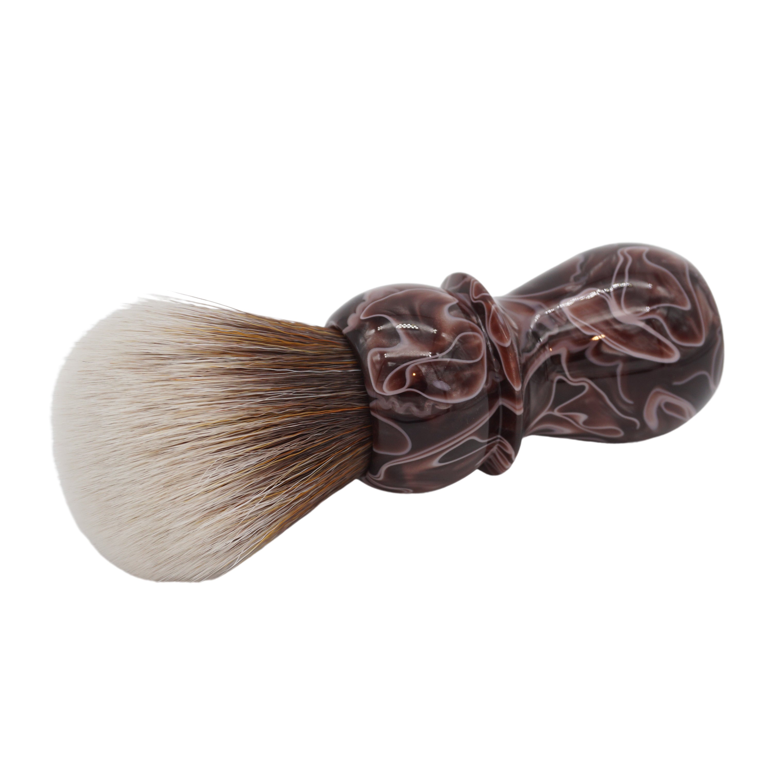 AP Shave Co. 24mm Synbad Bulb Synthetic Shaving Brush - Premium Brown Shaving Brush for Men - Perfect for Wet Shaving, Lathering Creams & Grooming Routine