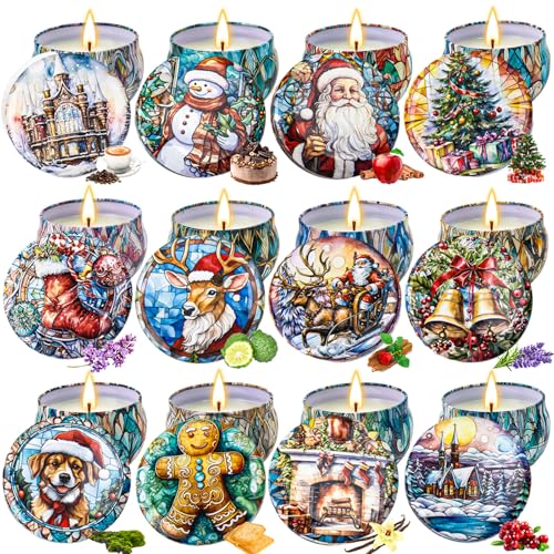 12 Pack Christmas Candles