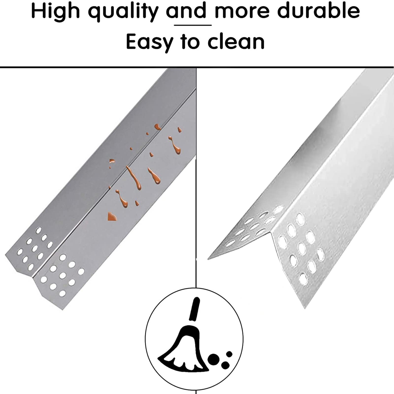Hisencn Stainless Steel Gas Grill Replacement Parts Kit for Master Forge Models 1010037 & 1010048 - Burners, Heat Plates, Tent Shield & Cooking Grids - Perfect for Backyard BBQ, Outdoor Cooking & Grill Repair