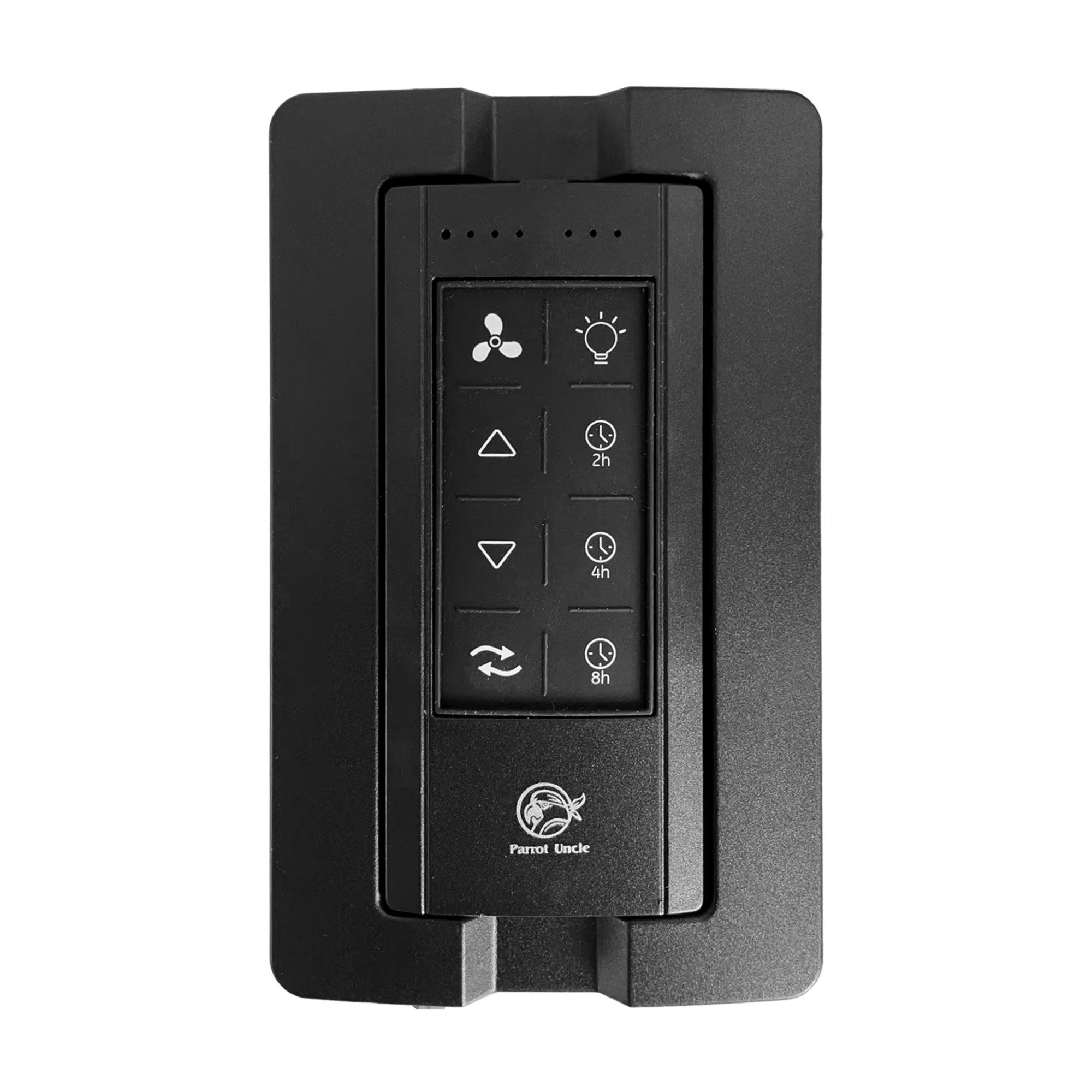Parrot Uncle Ceiling Fan Remote Control & Receiver Kit with Wall Mount Holder GA045 - Easy Installation for Bedroom, Living Room & Outdoor Spaces