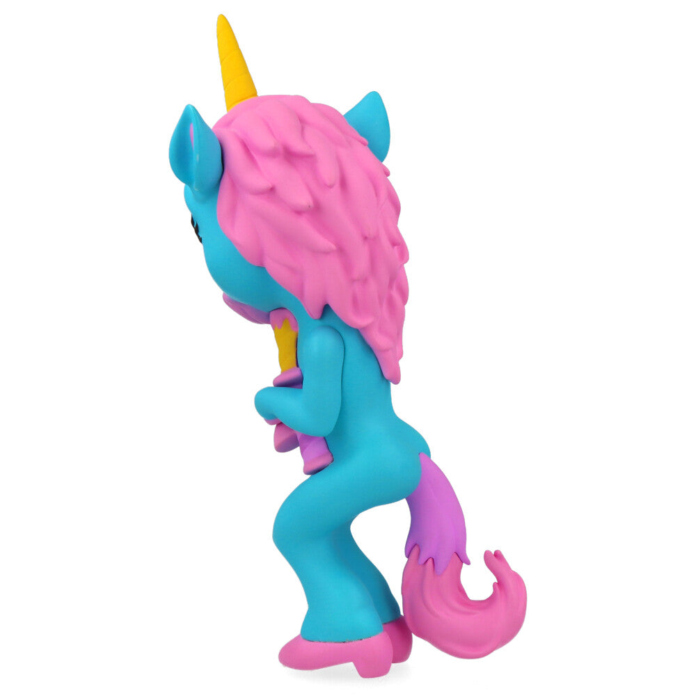 Ron English Forlorn Unicorn Blue Vinyl Art Toy - Collectible Pop Surrealism Figure for Home Decor & Art Display