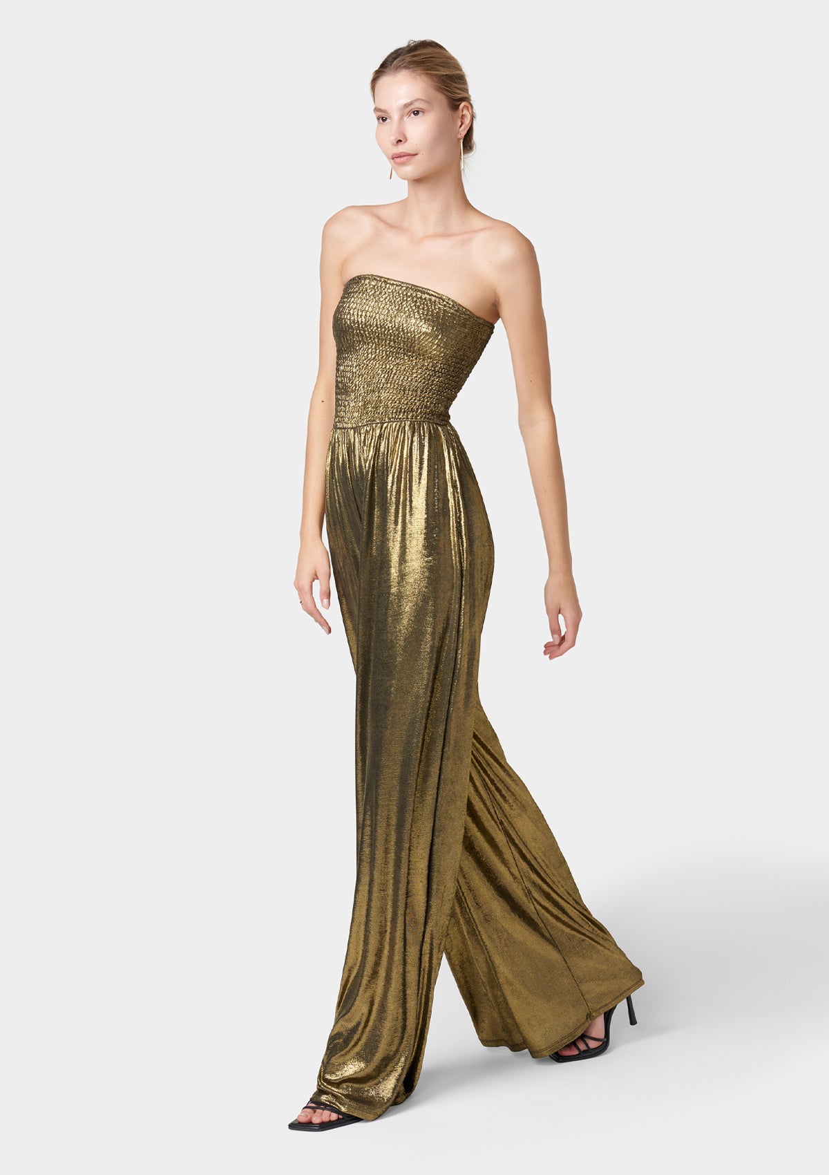 Elegant Tall Athena Strapless Flowy Jumpsuit for Women - Summer Beach Wedding Guest Outfit & Vacation Party Dress