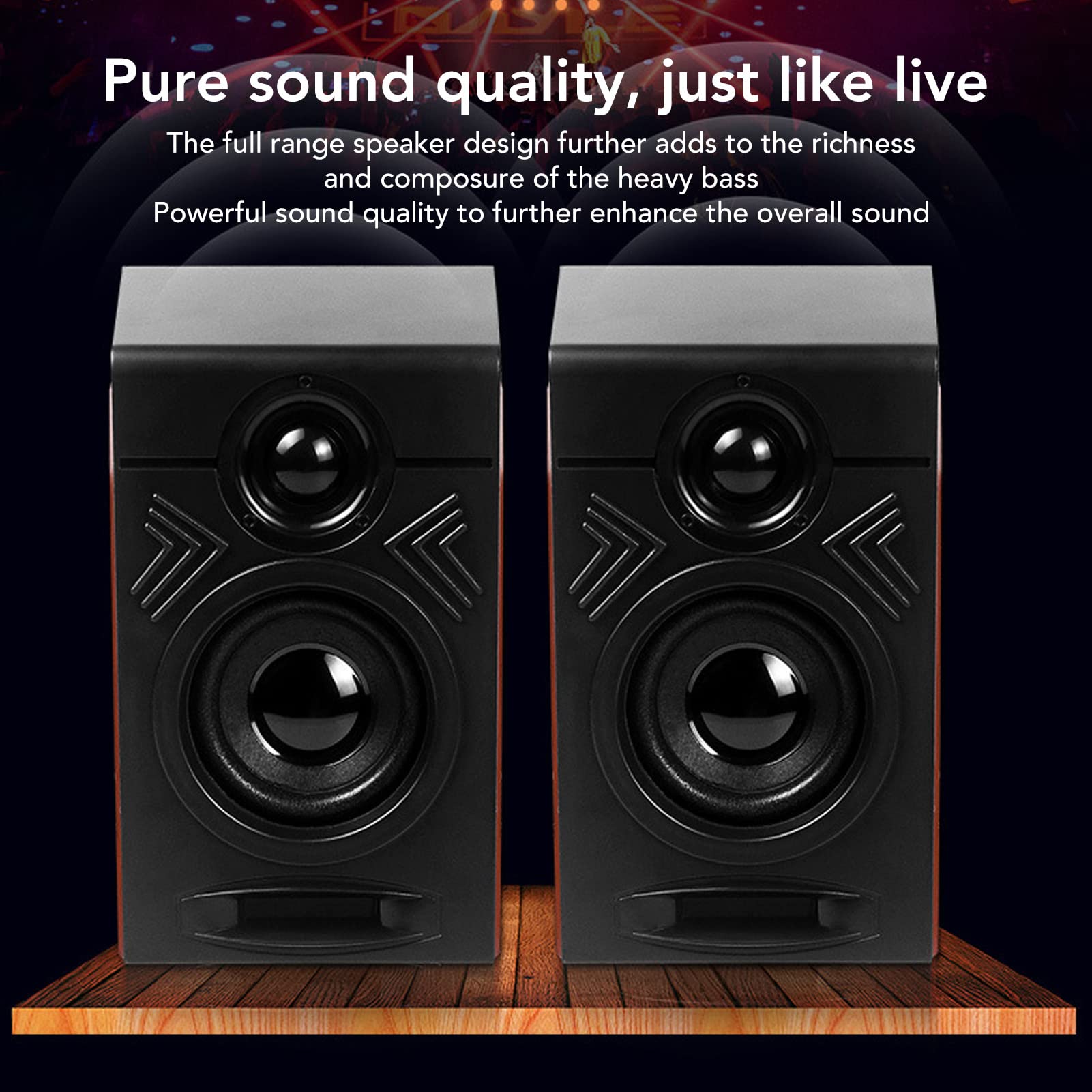 BONKZEBU PC Speakers with Adjustable Volume - Plug & Play Computer Speakers for Desktop, TV, Laptop & Phone - Stunning Sound Quality for Home Office, Gaming & Entertainment