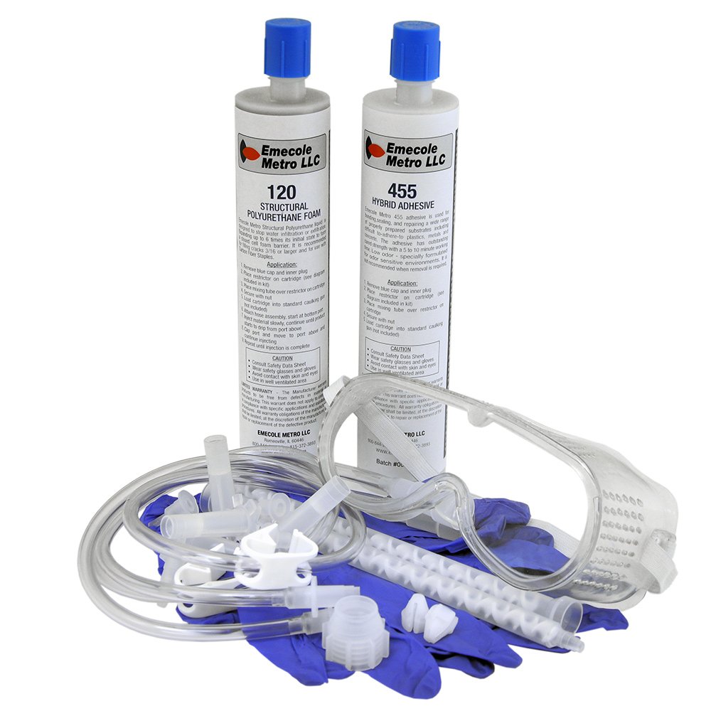 DIY Leaking Concrete Basement Pipe Repair Kit - Polyurethane Injection Waterproof Sealant for Pipe Penetrations | Professional-Grade Solution for Homeowners | Prevent Water Damage in Basements, Crawl Spaces & Utility Areas