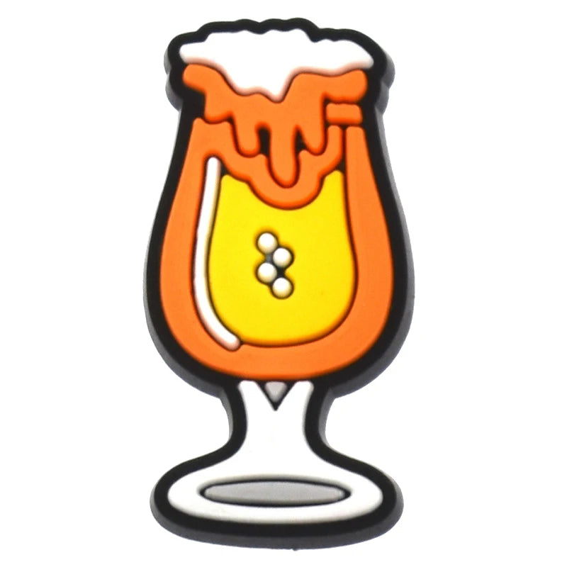 PVC Beer Shoe Charms for Crocs - 1pc Decorative Badge for Men, Women & Kids - Fun Accessory for Sandals, Shoes & Jeans - Perfect Christmas Gift for Beer Lovers