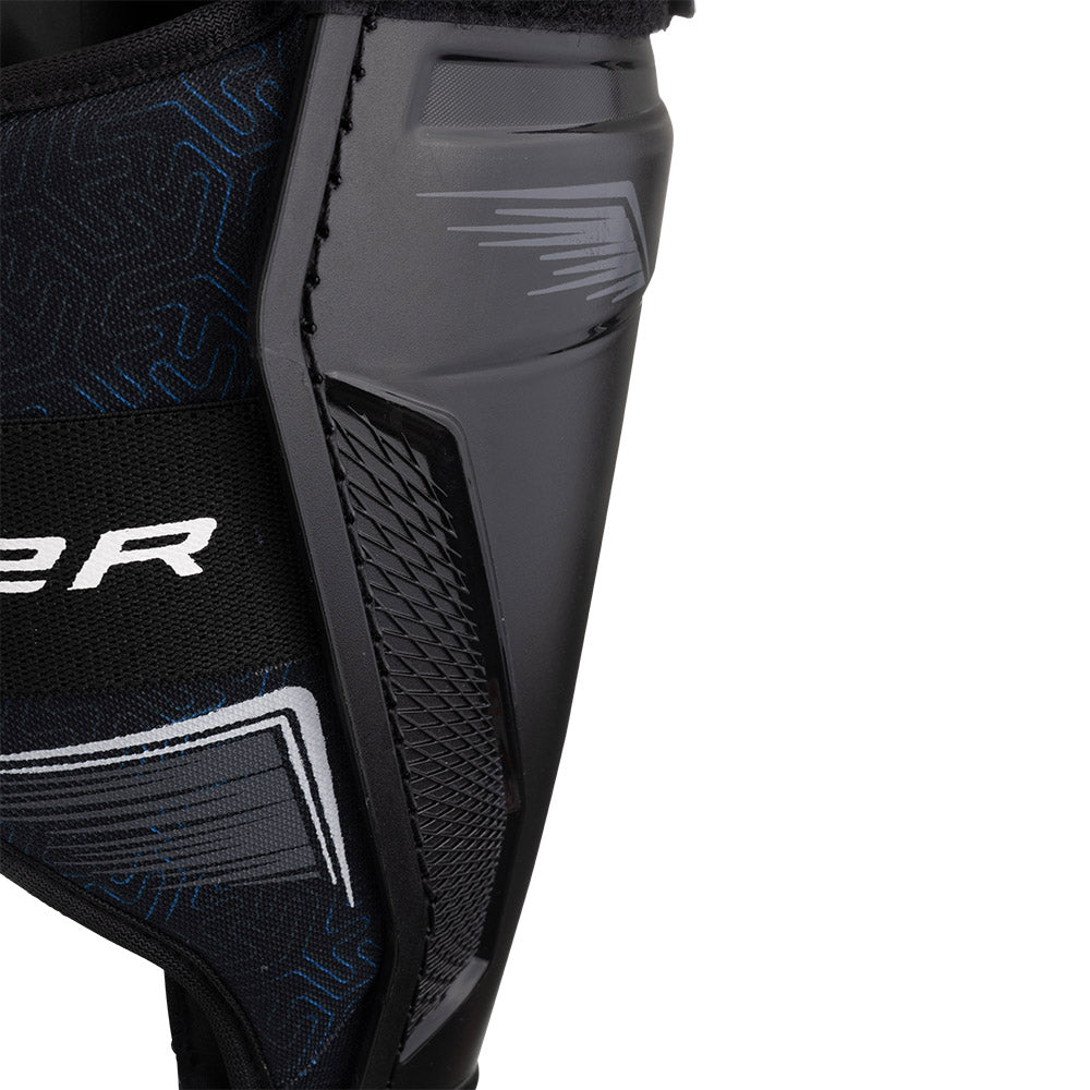 Bauer X 2024 Intermediate Ice Hockey Shin Guards - Protective Gear for Youth & Adult Hockey Players - Perfect for Practice, Games & Training Sessions