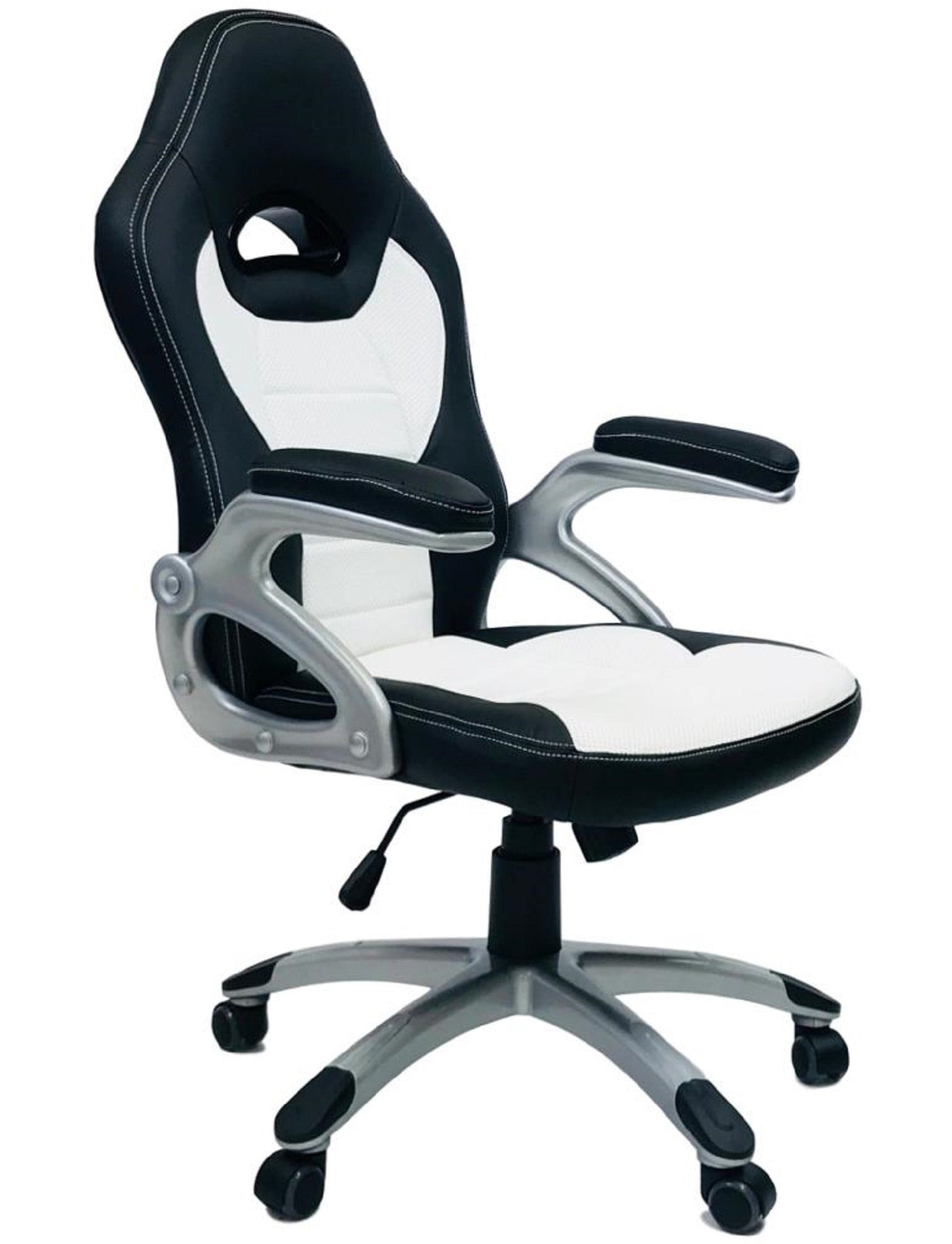 HAWK SERIES 2741 Ergonomic Gaming Chair - White & Black - Comfortable PC Gaming Chair for Long Hours - Perfect for Esports, Streaming & Home Office