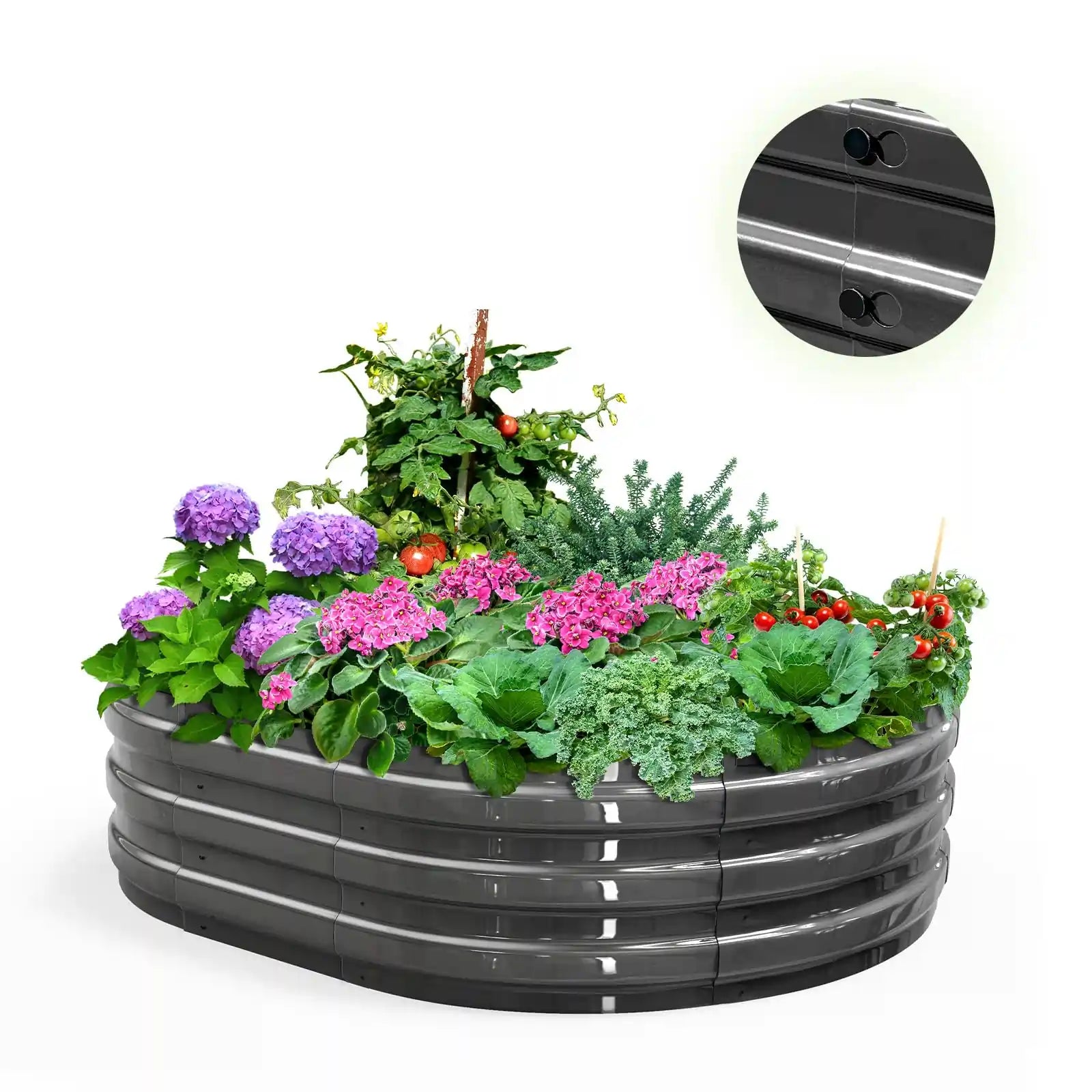 Sturdy Screwless Raised Garden Bed Kit - Easy Assembly Elevated Planter Box for Vegetables, Flowers & Herbs - Perfect for Backyard, Patio & Urban Gardening