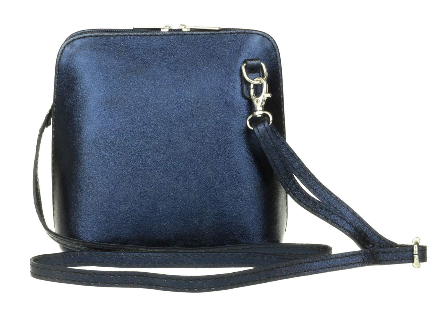 Women's Metallic Genuine Leather Crossbody Shoulder Bag - Fashionable Purse for Daily Use, Work, Travel & Evening Out