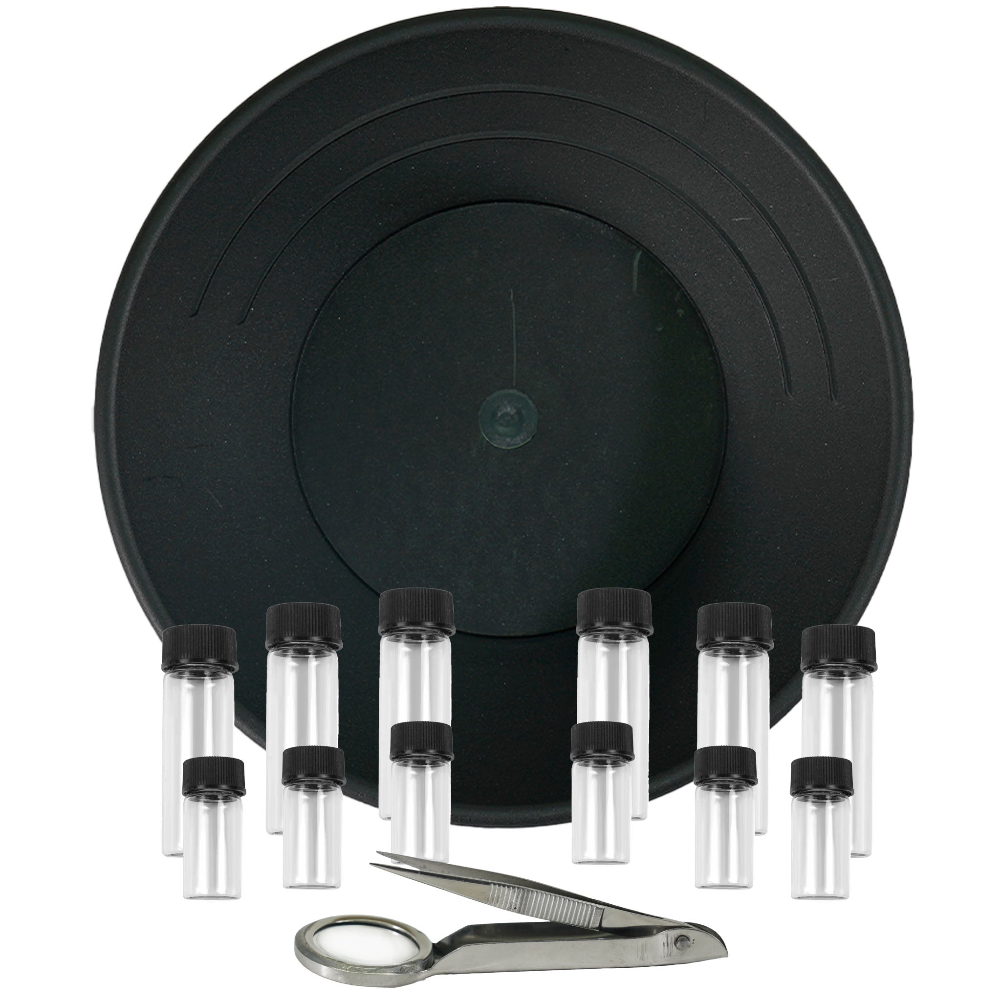 TerraX 14 Piece Gold Prospecting Kit with Pan, Vials & Folding Magnifier Tweezers - Perfect for Outdoor Gold Mining, Treasure Hunting & Geology Exploration