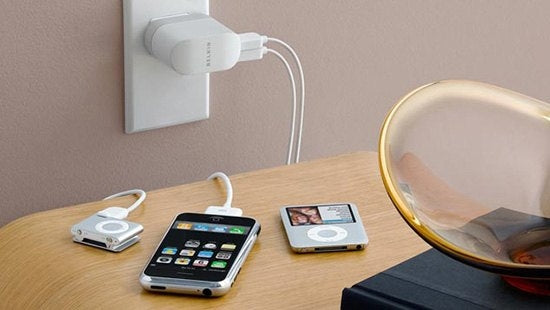 3-Pin Dual USB Wall Charger for iPhone, Samsung Galaxy - Fast Charging Adapter for Home, Office & Travel