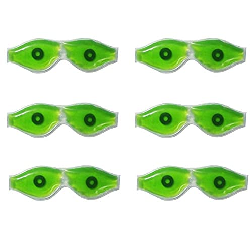 PLANETONE Cooling Aloe Vera Gel Eye Mask - 6 Pack for Dark Circles, Puffiness & Fatigue Relief | Soothing Ice Sleeping Eye Patches for Summer & Travel | Hydrating Eye Care Gel Pads for Men & Women