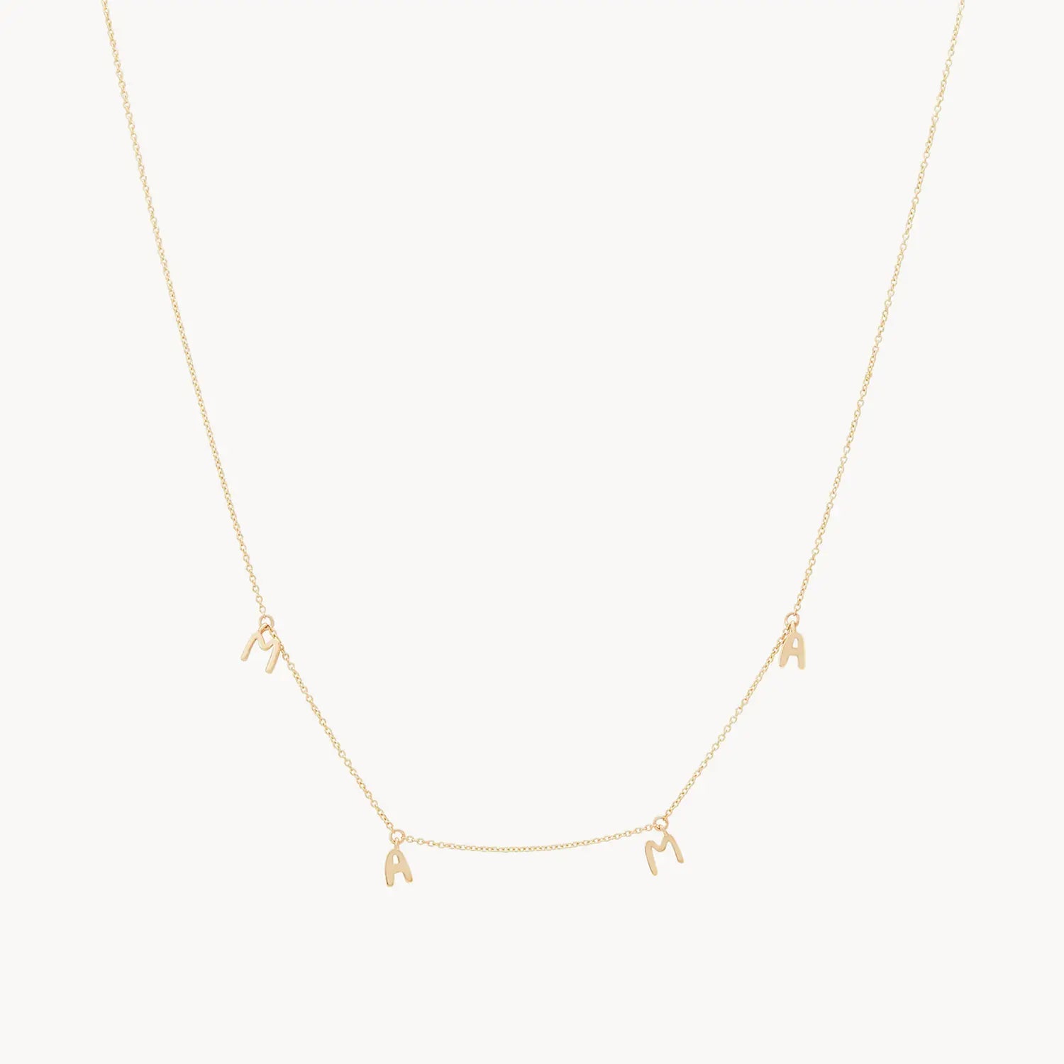 14K Yellow Gold Mama Necklace - Elegant Personalized Jewelry for Mothers, Gifts for Mom, Grandma, or Wife - Perfect for Mother's Day, Birthdays & Anniversaries