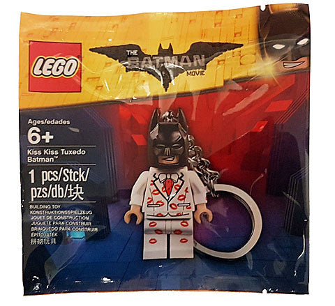 LEGO Batman Movie Kiss Kiss Tuxedo Keychain 5004928 - Official LEGO Collectible Mini Figure Keyring for Batman Fans - Perfect for Gifts, Cosplay & Keychain Collections