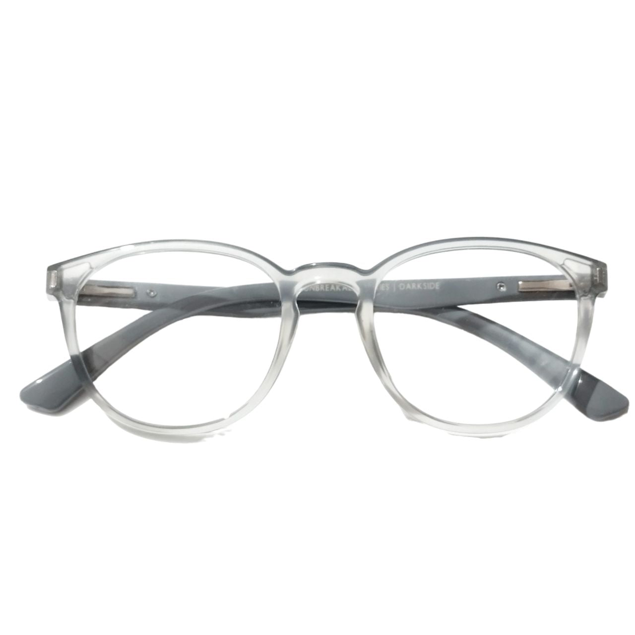 Stylish Transparent Grey Round Full Rim Eyeglass Frames (Model 206) - Perfect for Reading, Work & Fashion Accessories