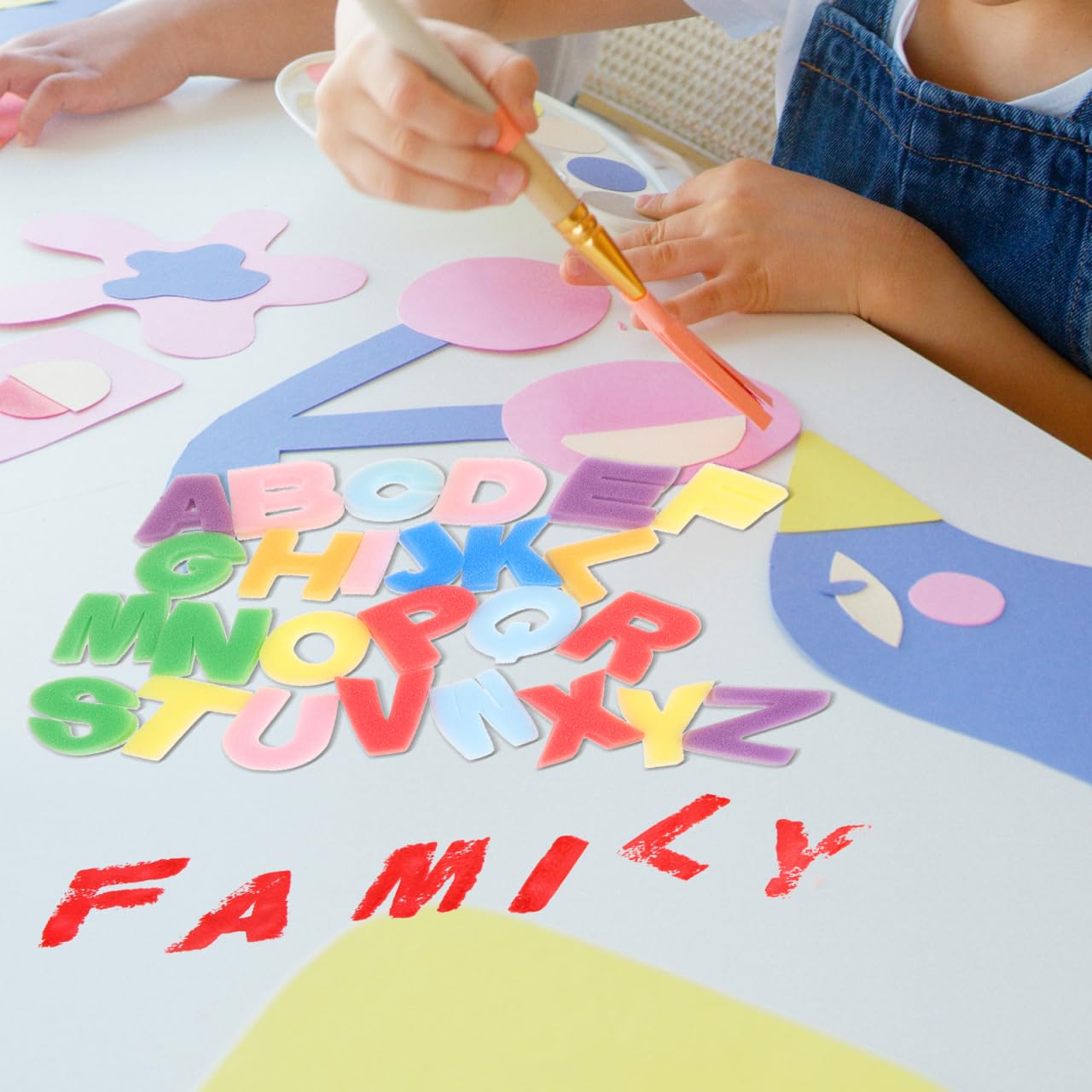 Foam Alphabet & Number Stamps Kit - A-Z Letters & 0-9 Sponge Stamps for DIY Painting, Graffiti, Scrapbooking & Card Making - Reusable Stamping Tools for Kids & Adults