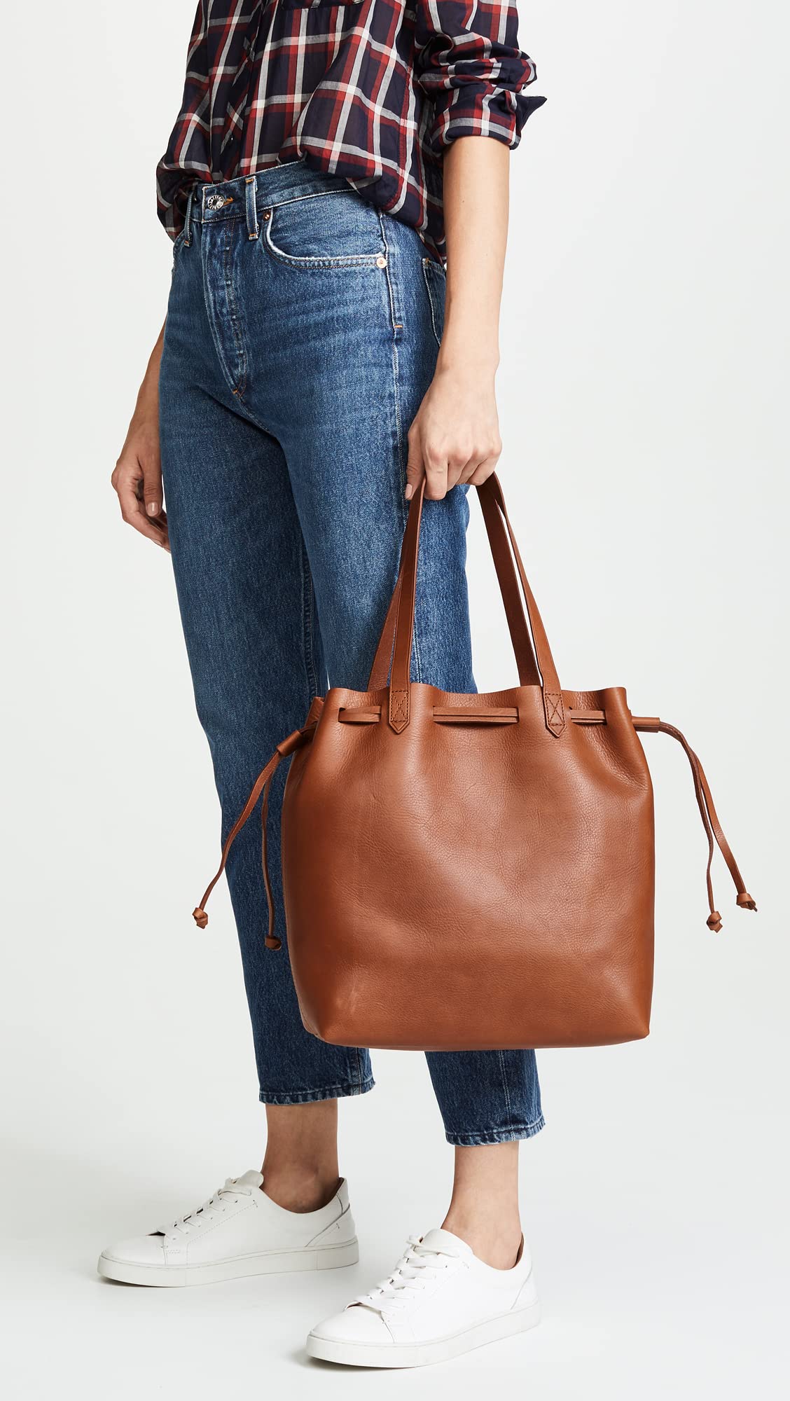 Madewell The Drawstring Transport Tote Bag for Women - Stylish & Spacious Leather Handbag for Work, Travel & Everyday Use