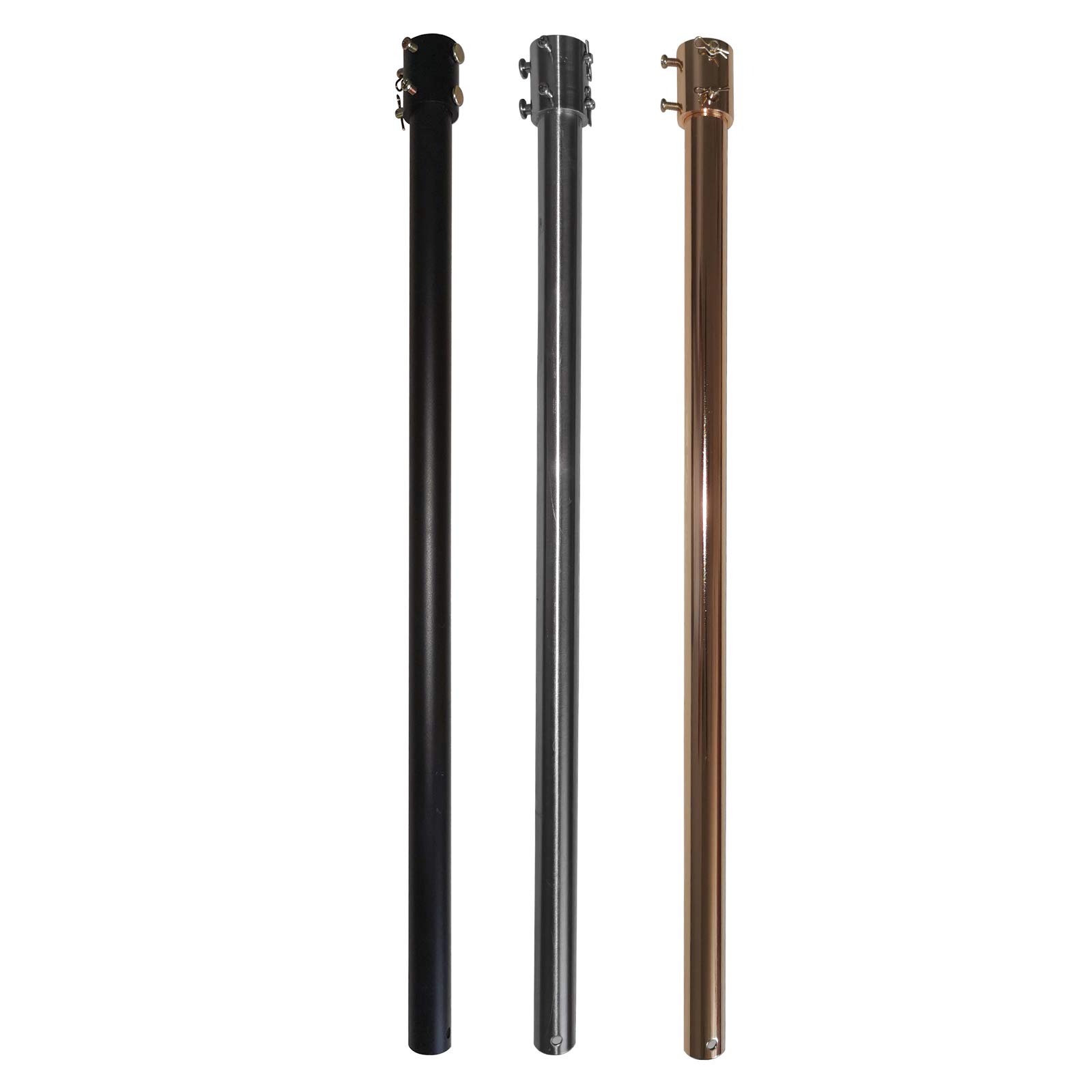 OUKANING 23.6 Inch Ceiling Fan Downrod - Black Replacement Downrod for Hunter, Hampton Bay & More - Perfect for Low Ceilings & Vaulted Rooms