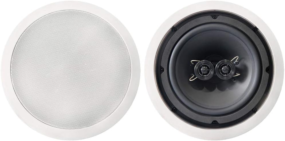 B.I.C. M SR8D In-Ceiling Speaker - High-Quality Home Audio for Surround Sound & Background Music in Living Rooms, Kitchens & Home Theaters